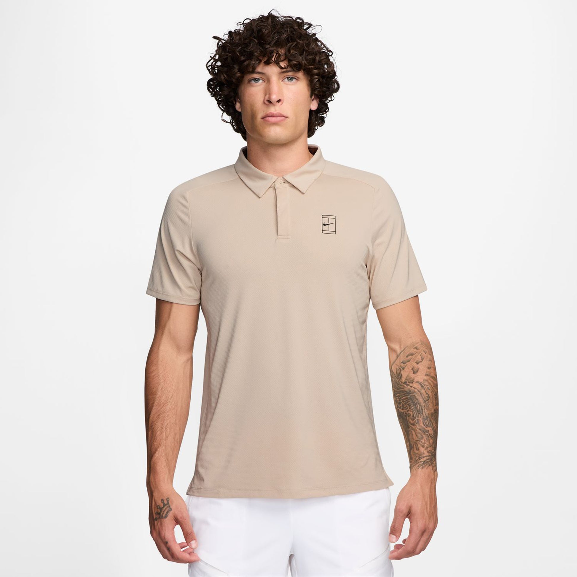 Nike Court Dri-FIT Advantage Polo Uomini-Beige