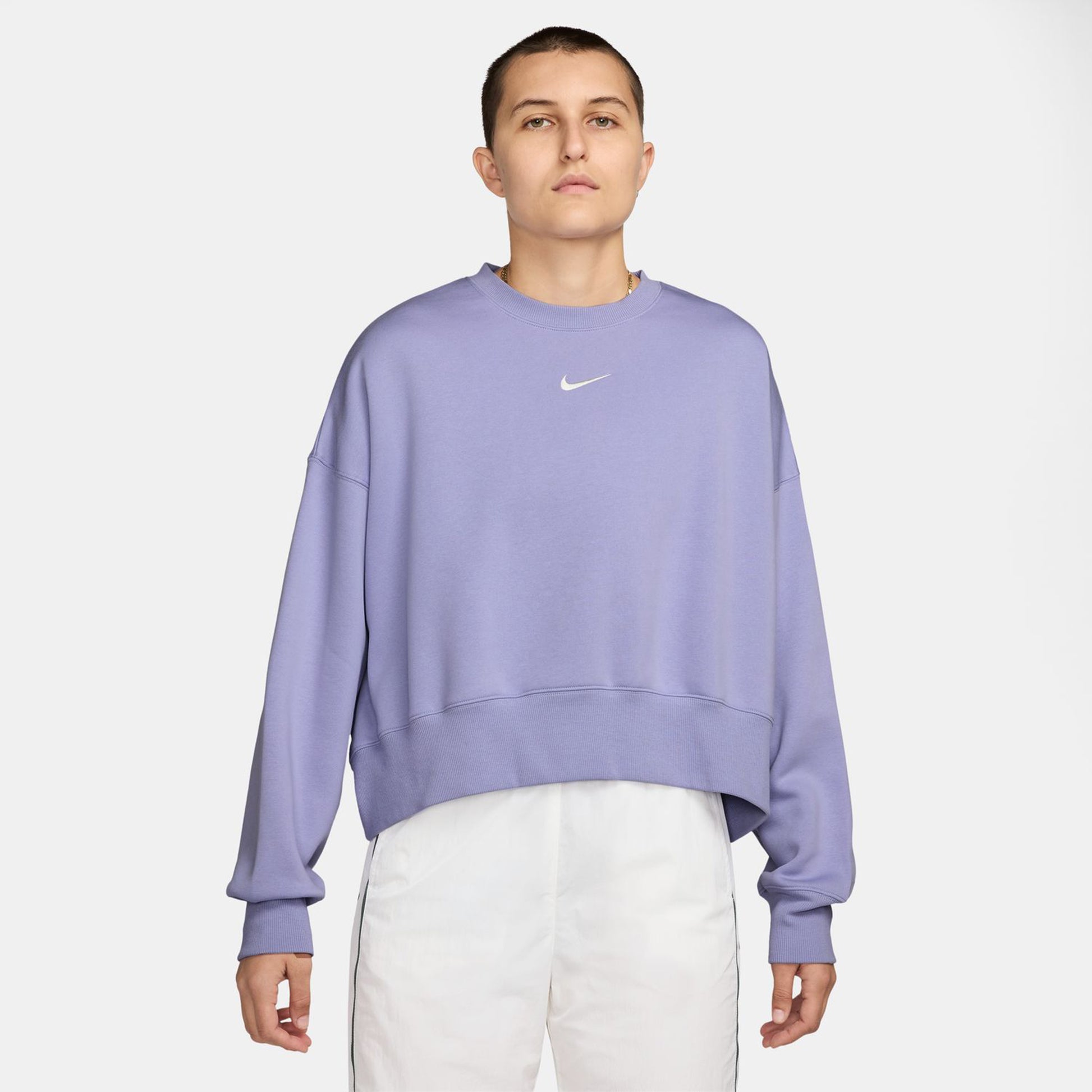 Nike Sportswear Phoenix Fleece Oversized Crew Felpa Donna-Lilla
