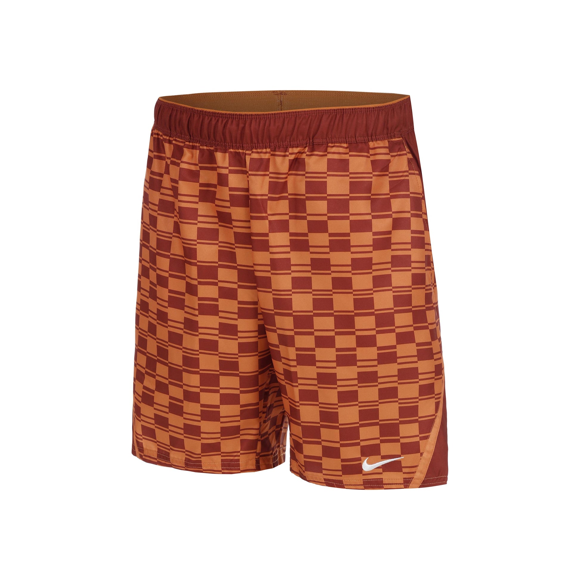 Nike Court Dri-FIT Victory High Rise 9in All Over Print Pantaloncini Uomini-Arancione,Marrone