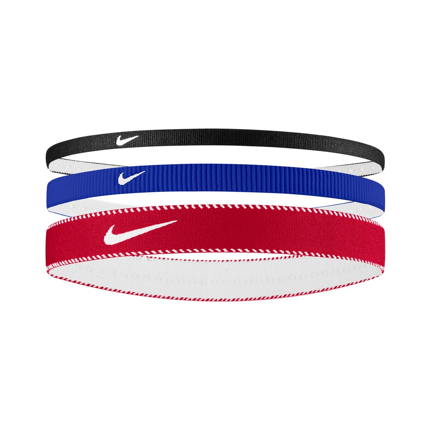 Nike Flex Classic Mixed Fascia per capelli Confezione da 3 Unisex - blu, rosso