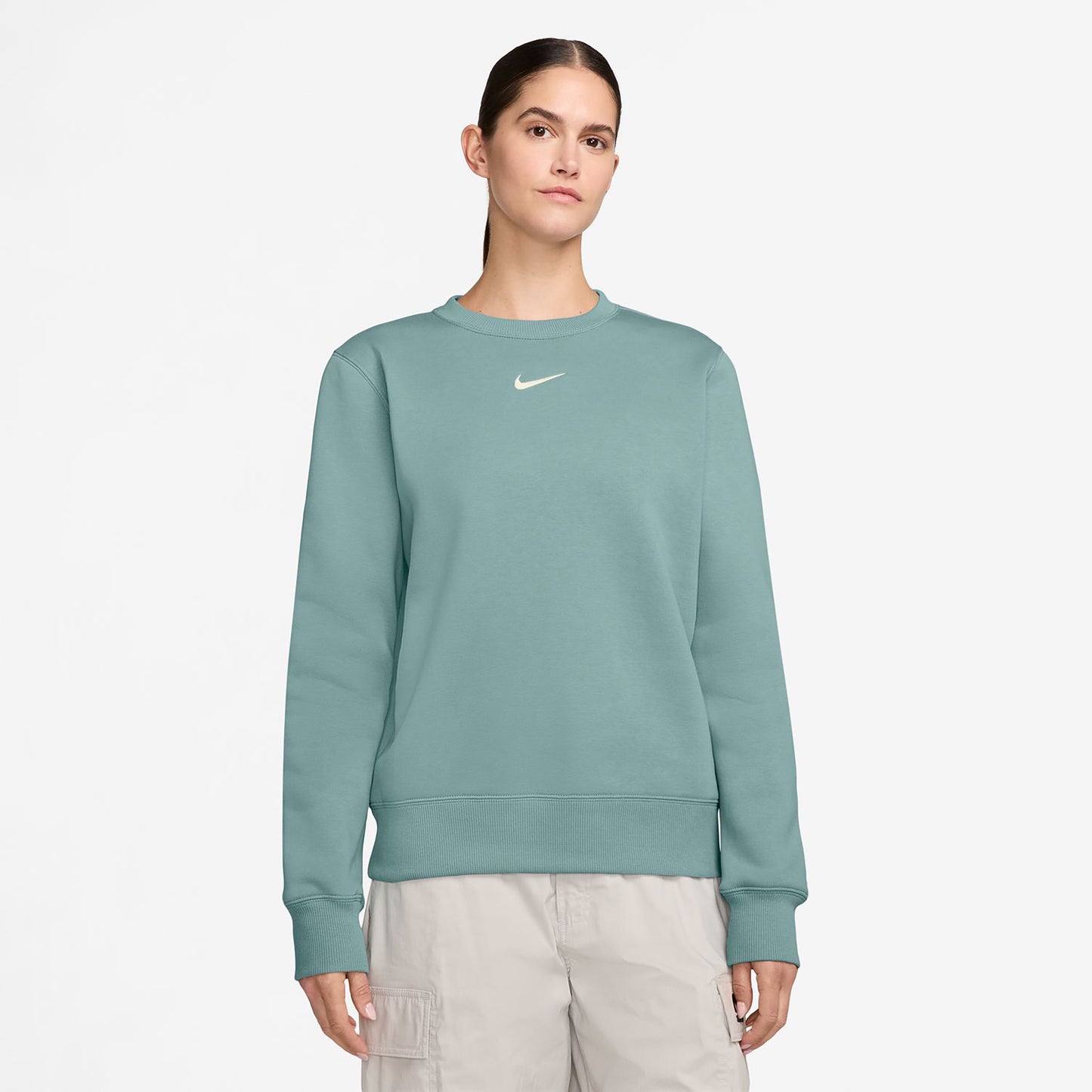 Nike Phoenix Fleece Crew Felpa Donna-Salvia