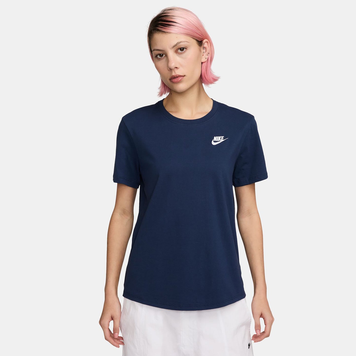 Nike Club Maglietta Donna-Blu Scuro