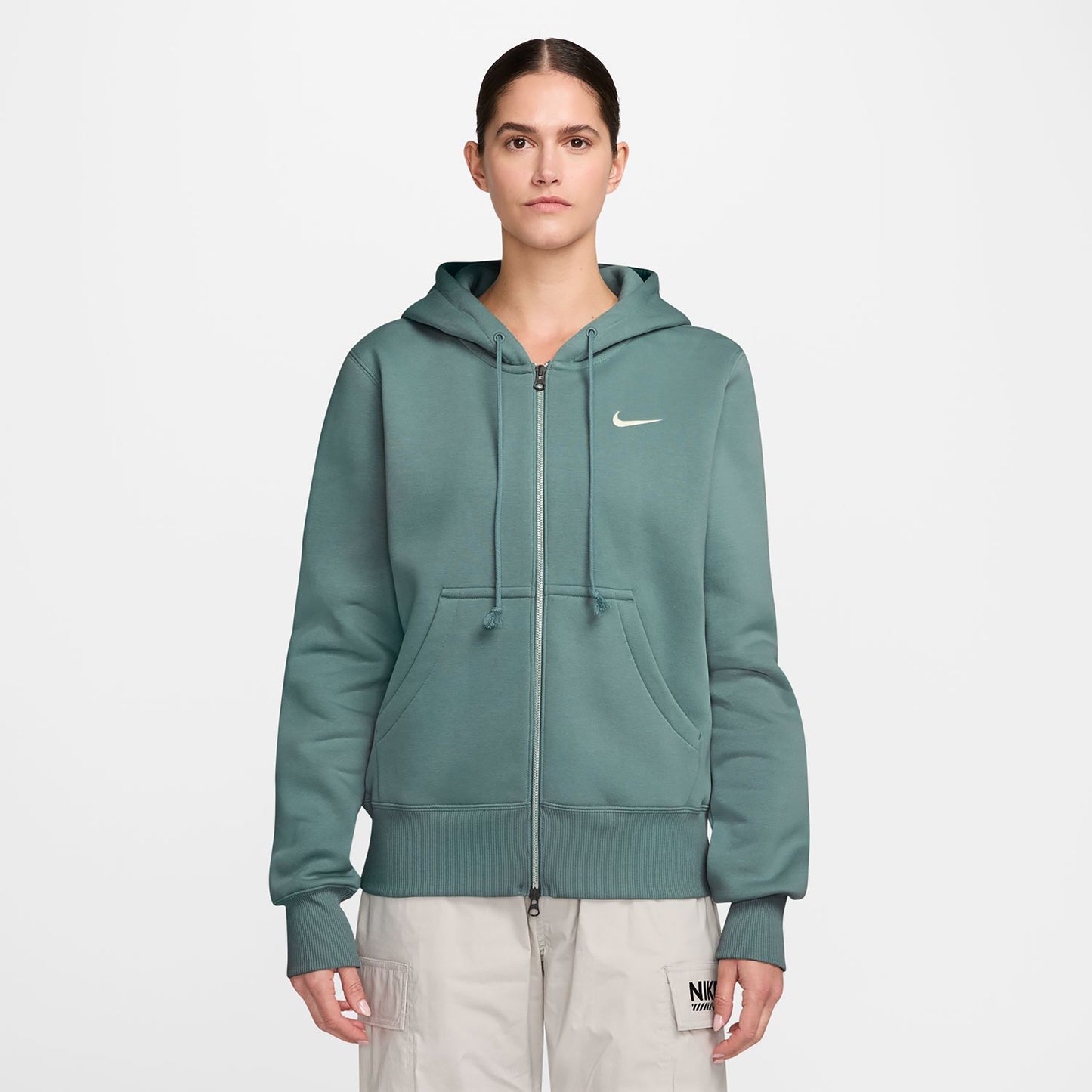 Nike Phoenix Fleece Full-Zip Felpa Donna-Salvia