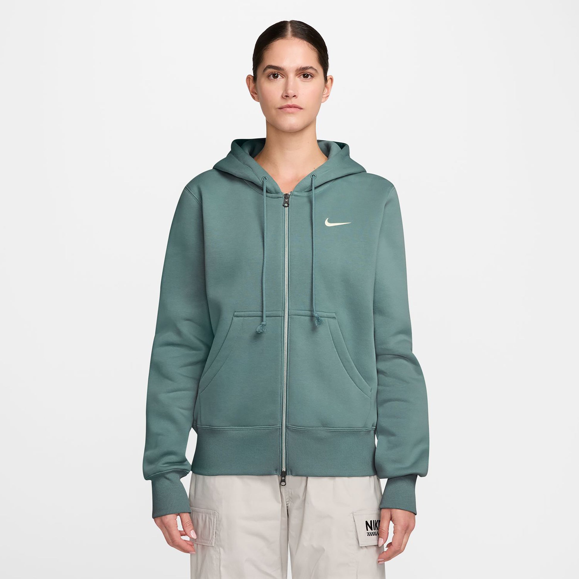 Nike Phoenix Fleece Full-Zip Felpa Donna-Salvia