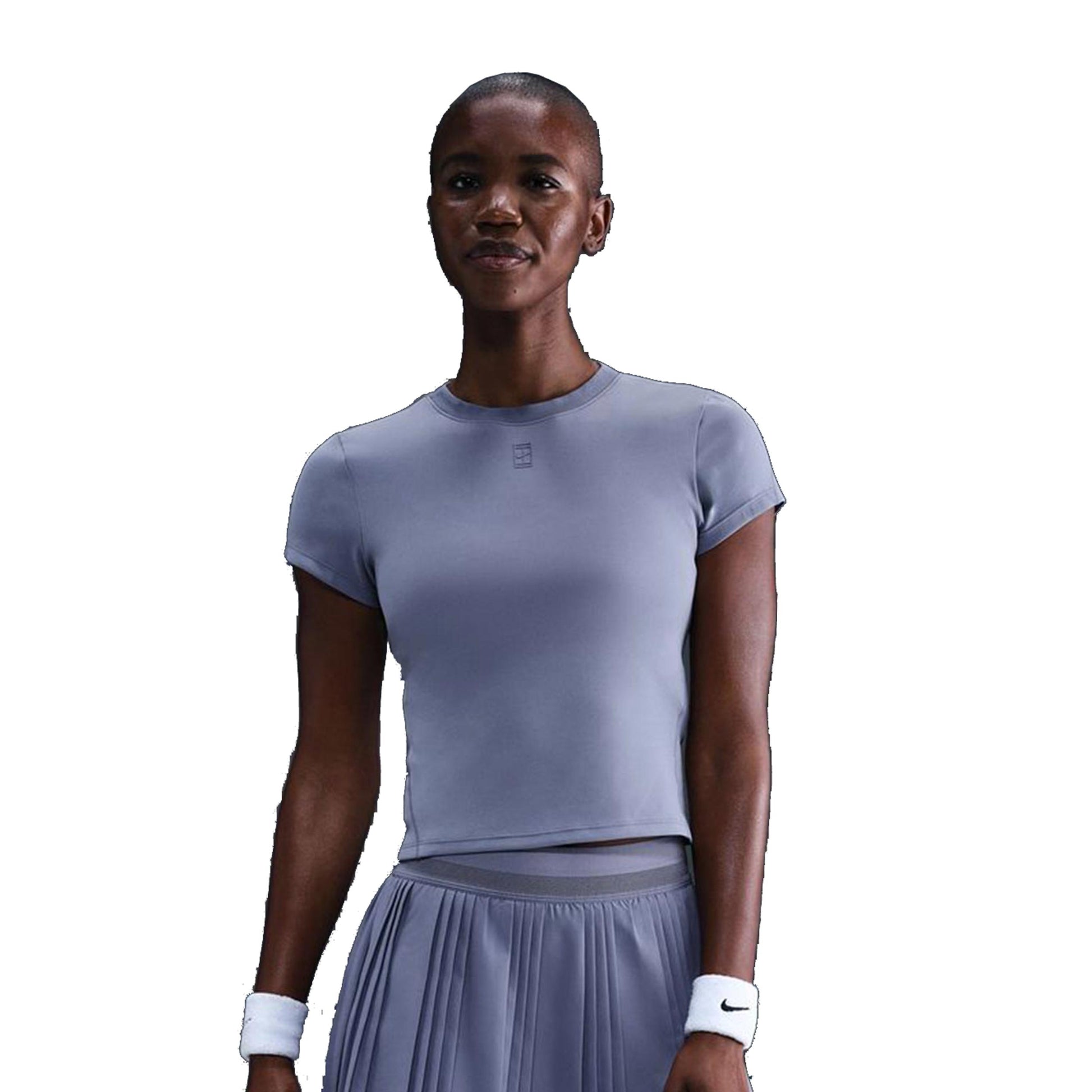 Nike Court Dri-FIT Advantage Maglietta Donna-grigio-blu,grigio-blu
