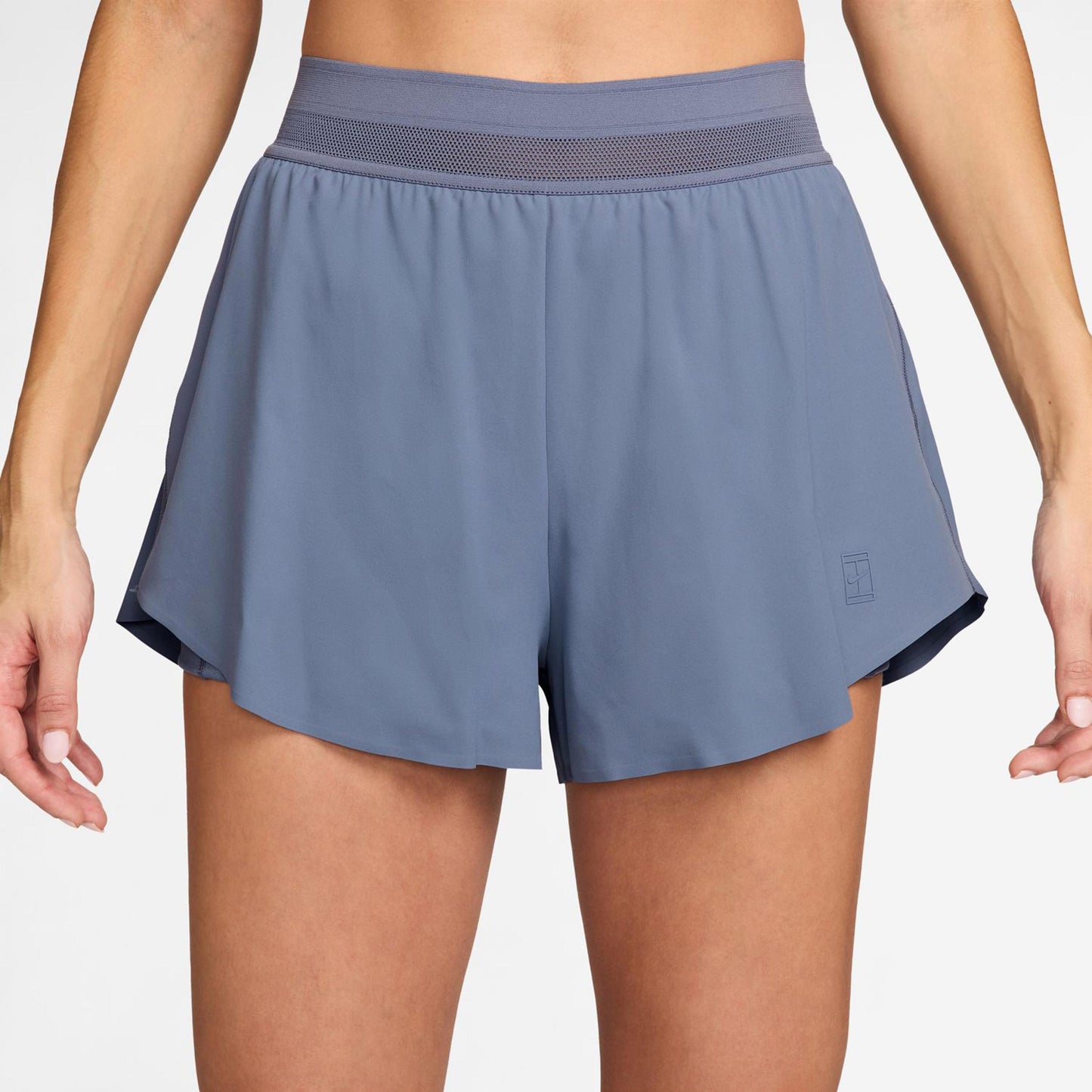 Nike Court Dri-Fit Advantage Ace Pantaloncino attillato Donna-grigio-blu