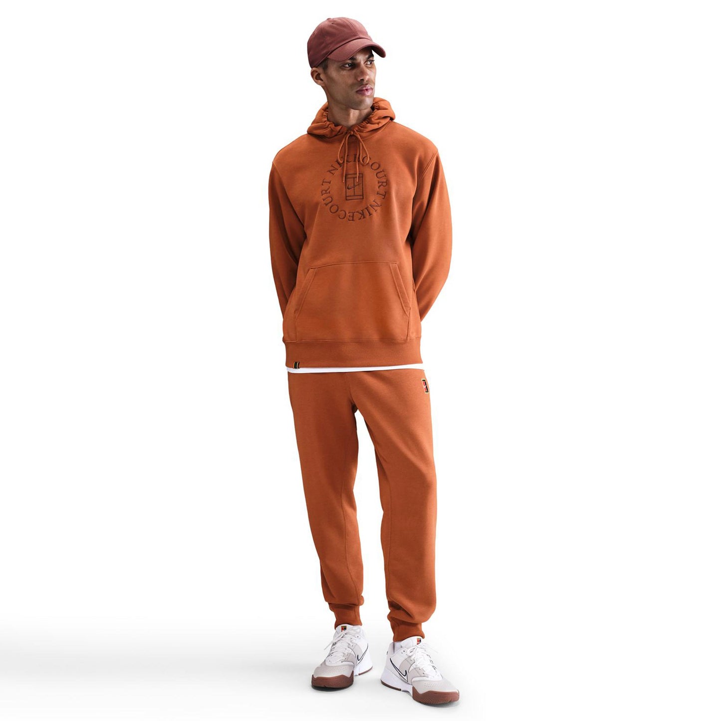 Nike Court Dri-Fit Heritage Felpa Con Cappuccio Uomini-Ruggine