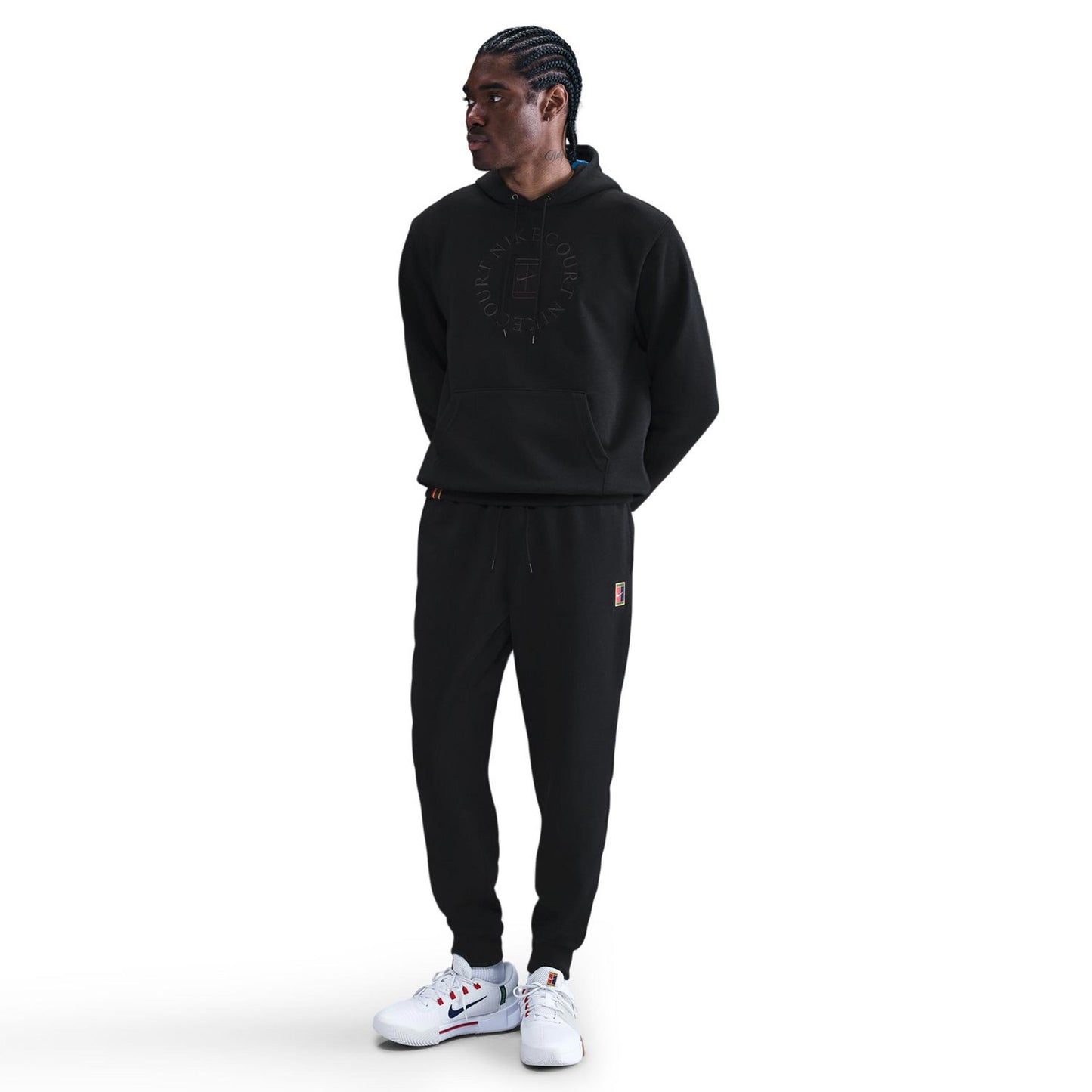 Nike Court Dri-Fit Heritage Fleece Pantalone Da Allenamento Uomini-Nero