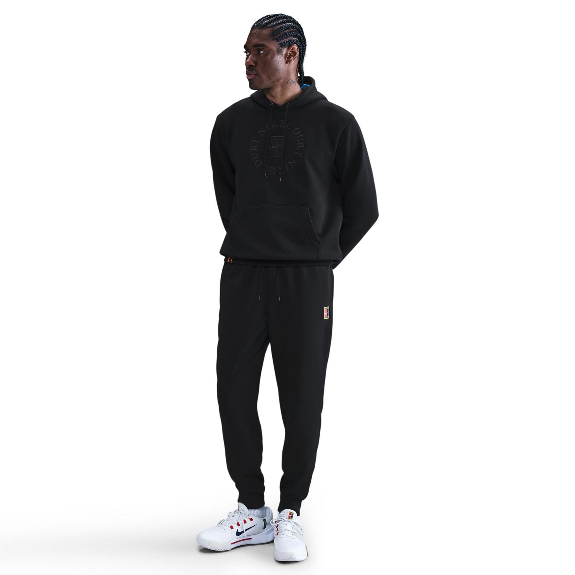 Nike Court Dri-Fit Heritage Fleece Pantalone Da Allenamento Uomini-Nero