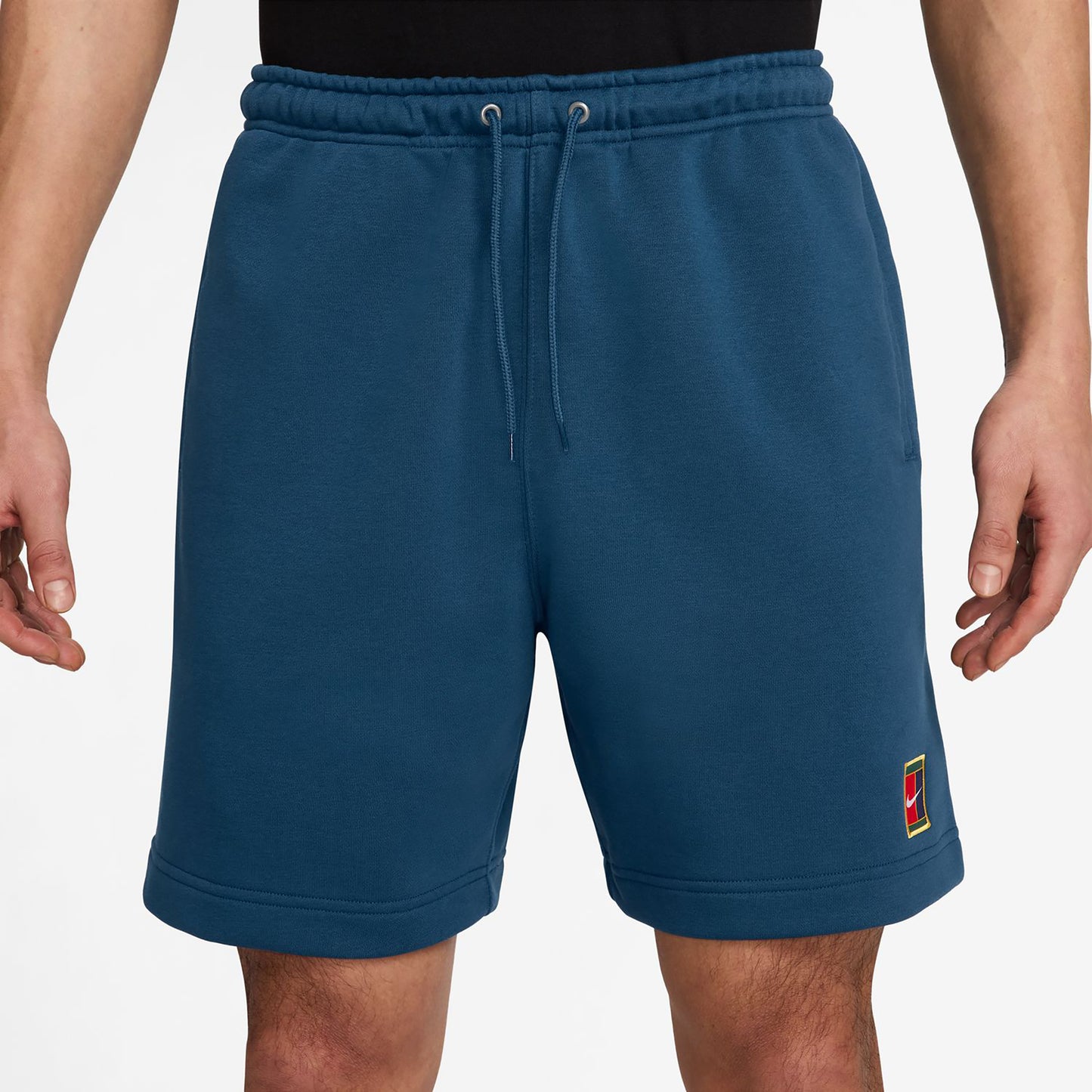 Nike Court Dri-Fit Heritage Fleece Pantaloncini Uomini-Grigio-blu