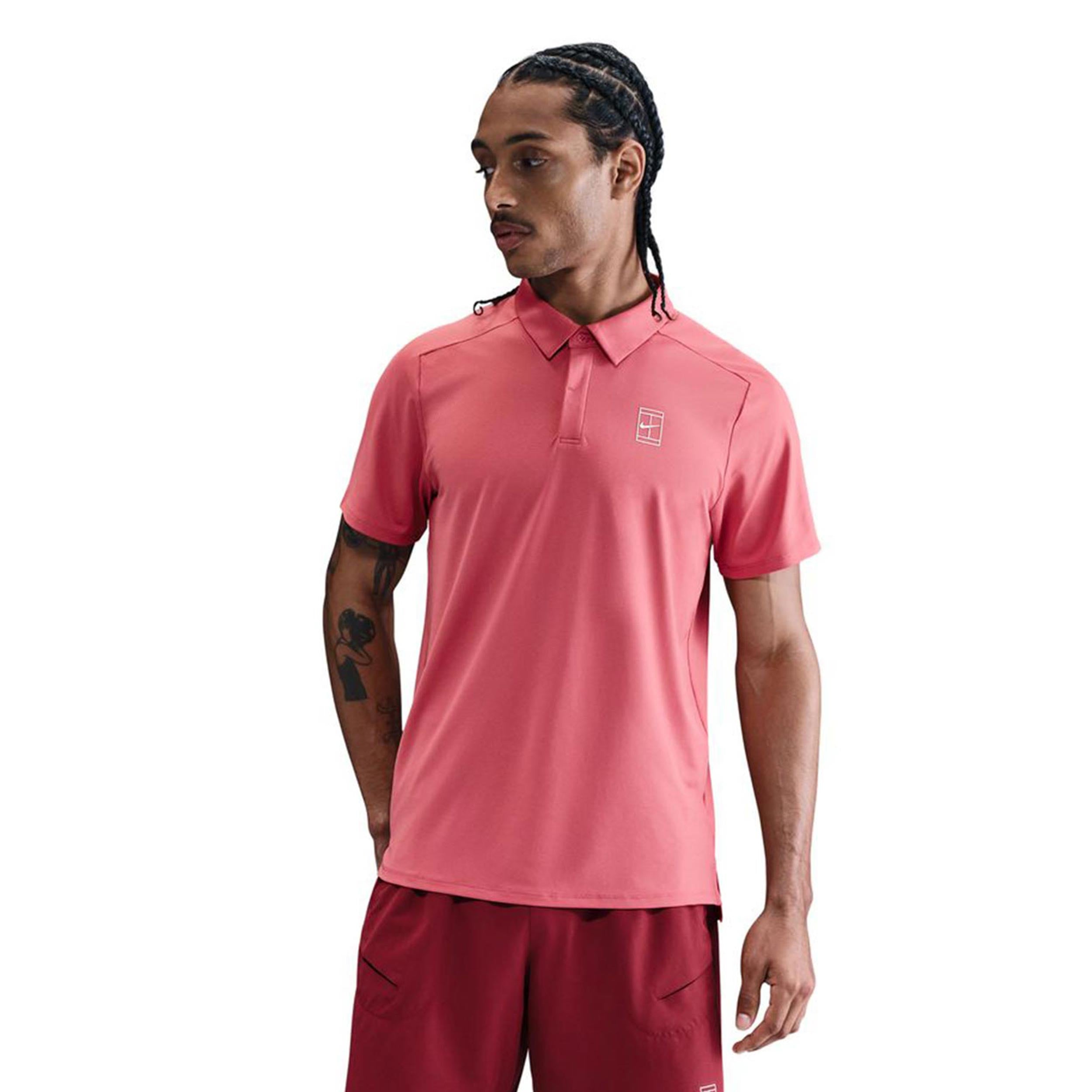 Nike Court Dri-Fit Advantage Polo Uomini-Berry
