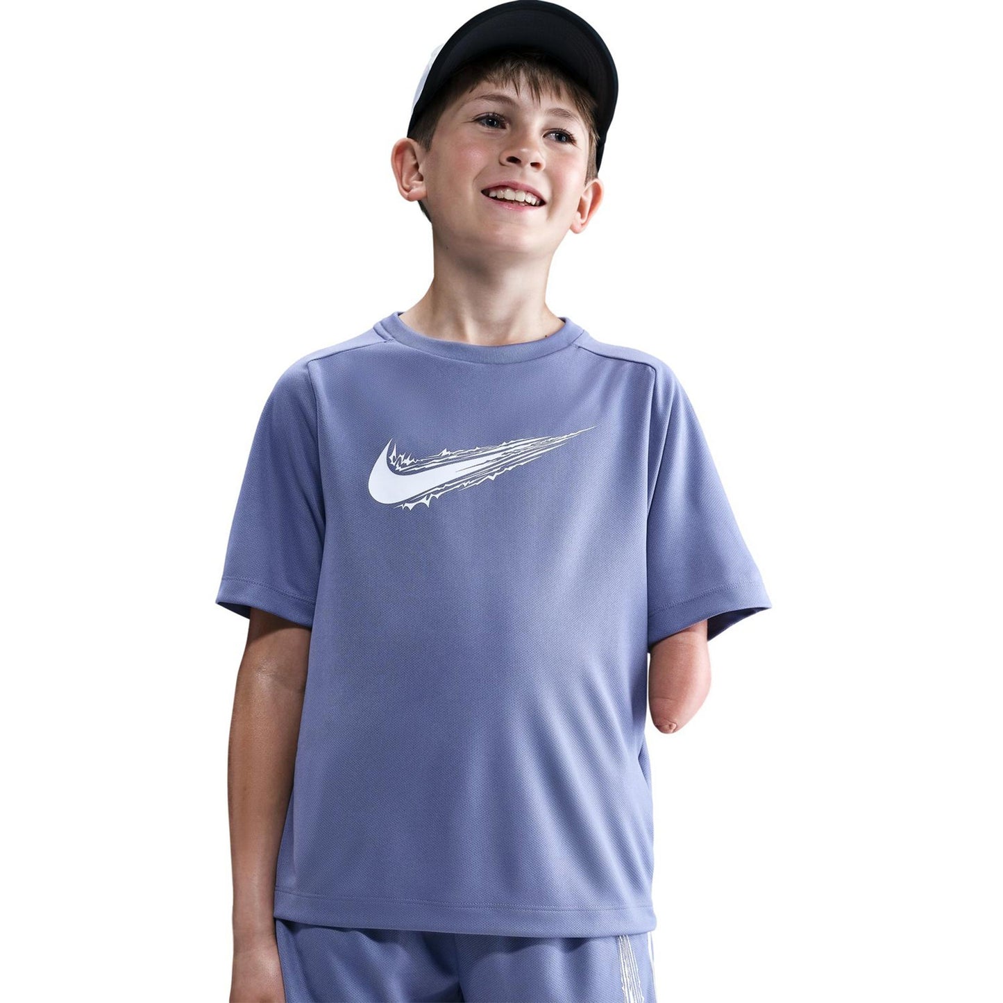 Nike Dri-Fit Multi Maglietta Bambini-Grigio-blu