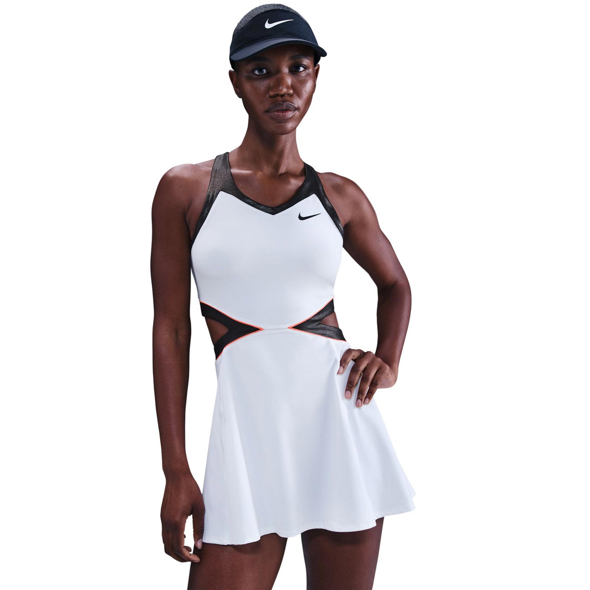 Nike Court Dri-Fit Slam Abito Donna - bianco, nero