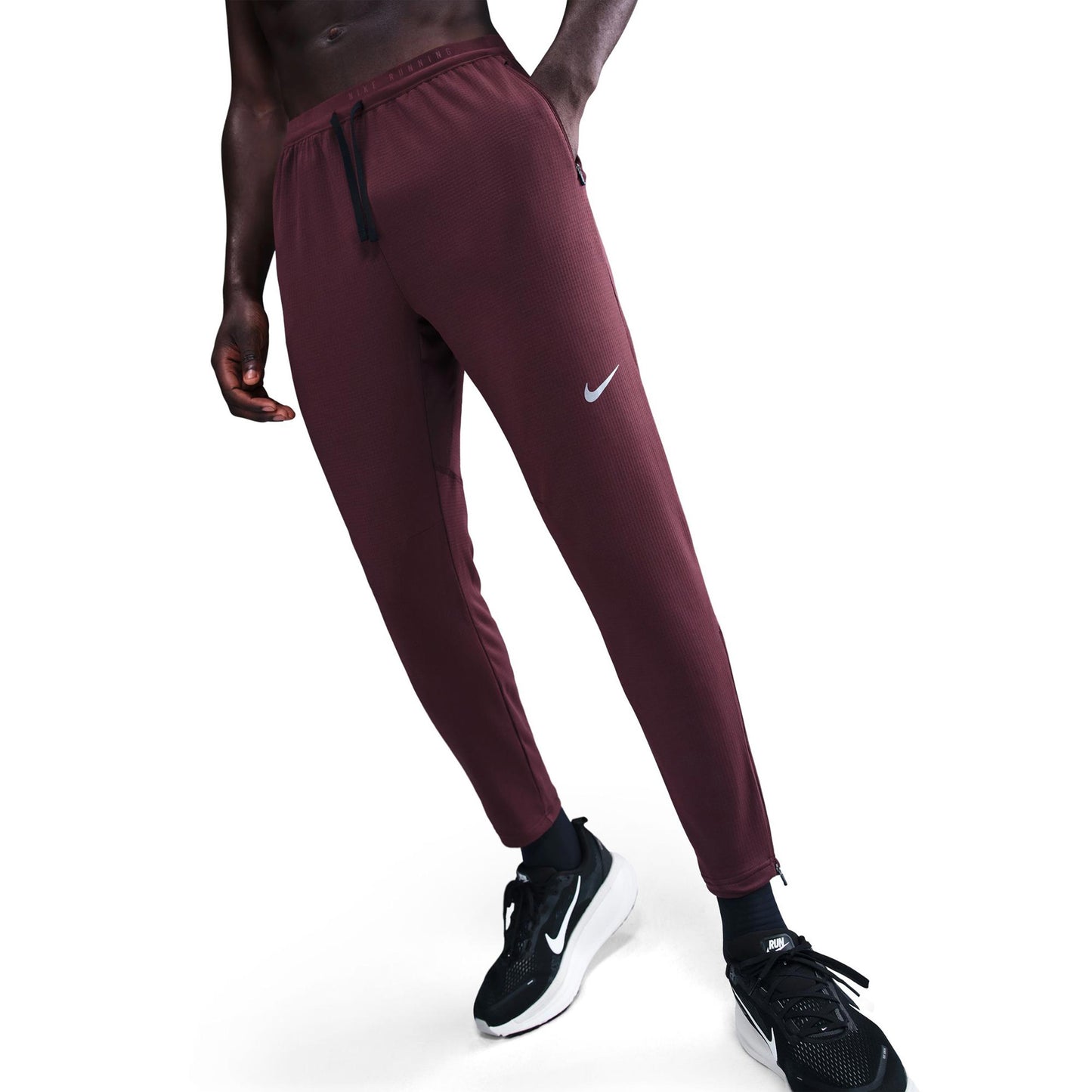 Nike Stride Pantalone da corsa Uomini - rosso scuro, argento