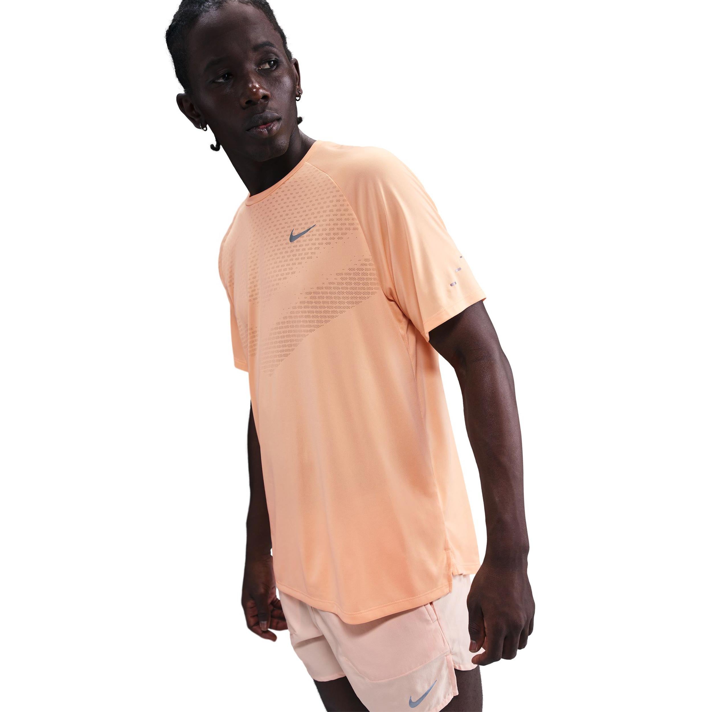 Nike Stride Camicia da corsa Uomini - arancione, argento