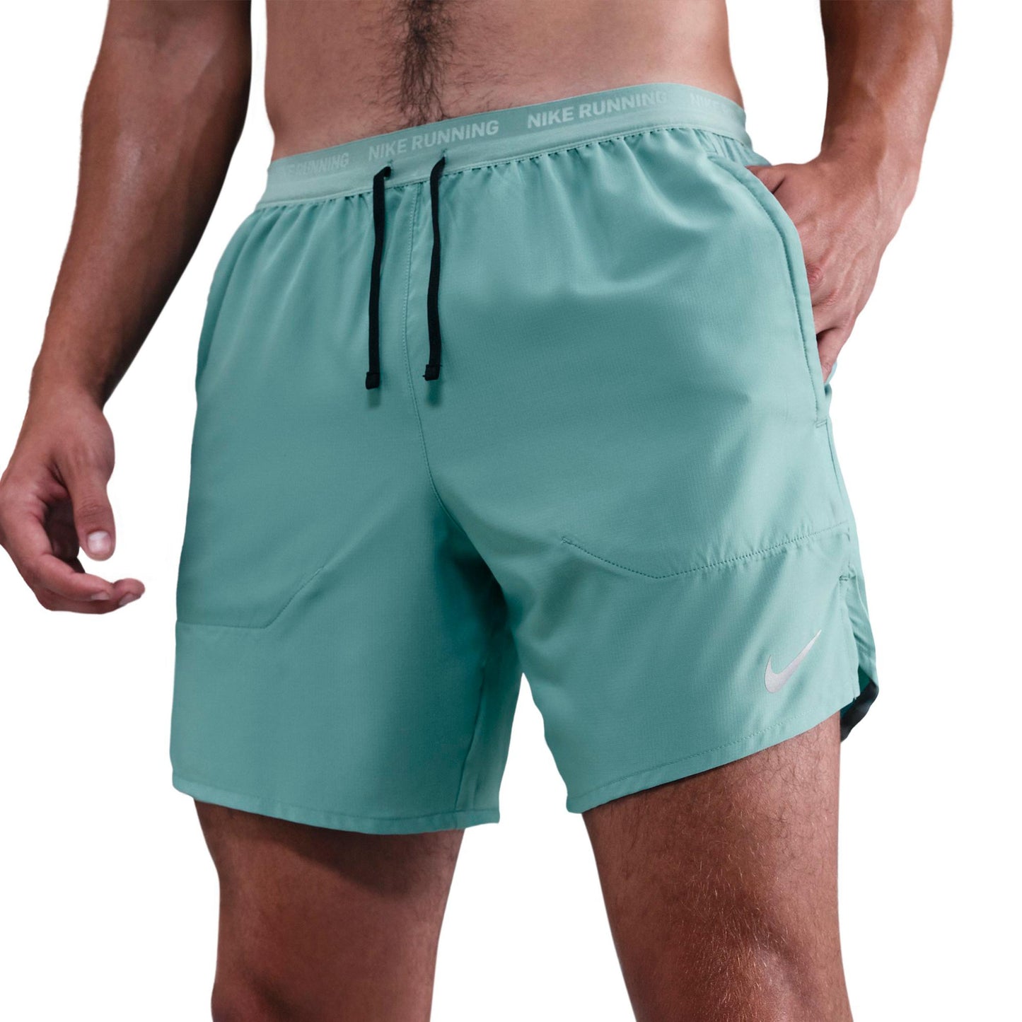 Nike Dri-Fit Stride 7in Brief-Lined Pantaloncini - turchese, nero