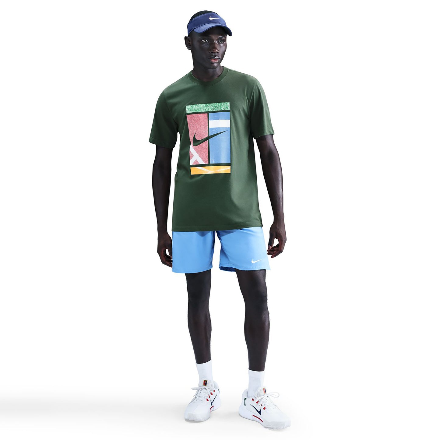 Nike Court Dri-Fit Tee Court Maglietta Uomini-verde scuro