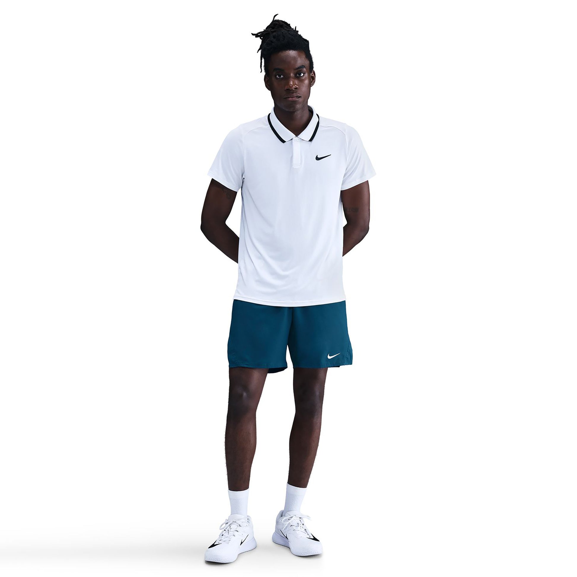Nike Court Victory Dri-Fit 7in Pantaloncini Uomini - color petrolio, bianco