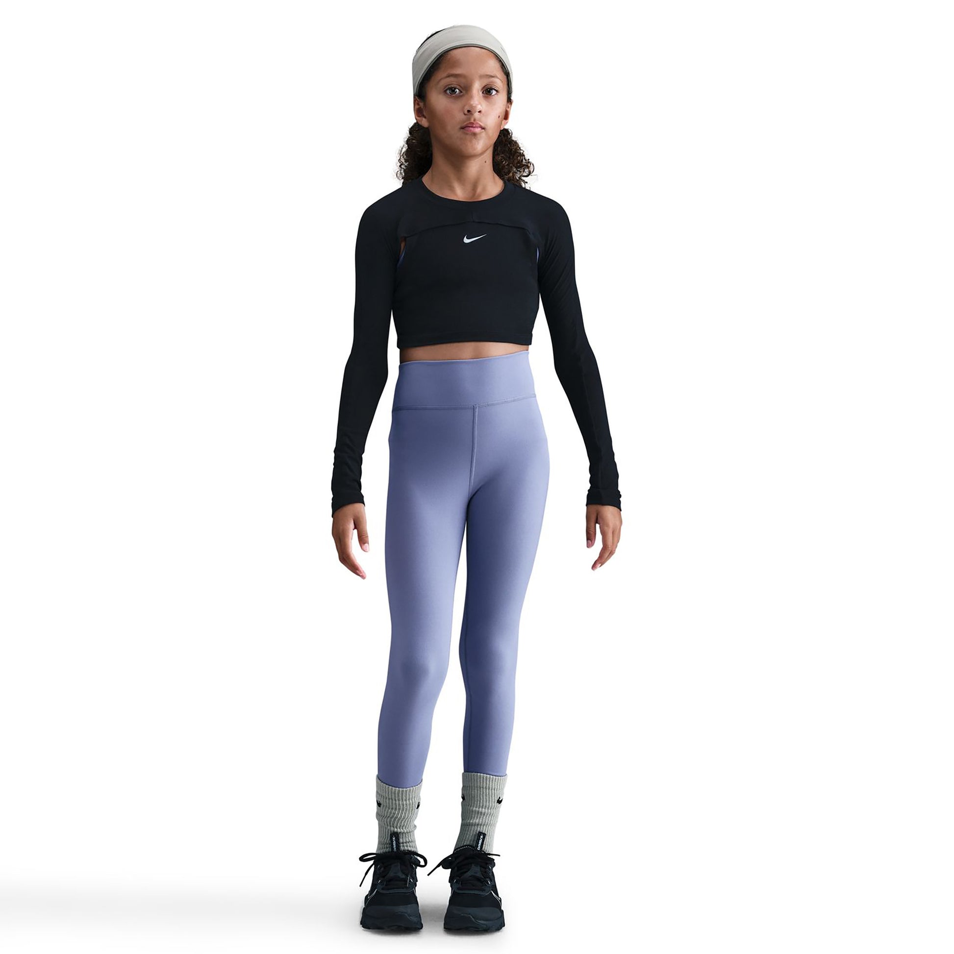 Nike Dri-FIT One All Over Print Calzamaglia Ragazze - grigio-blu, bianco