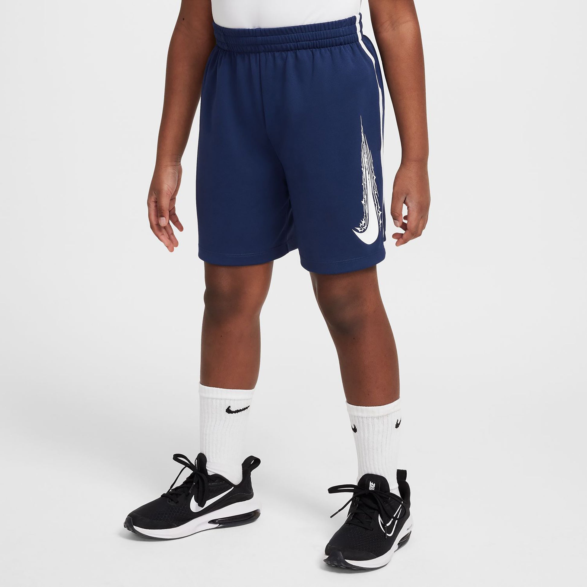 Nike Dri-Fit Multi Pantaloncini Bambini - blu scuro, bianco