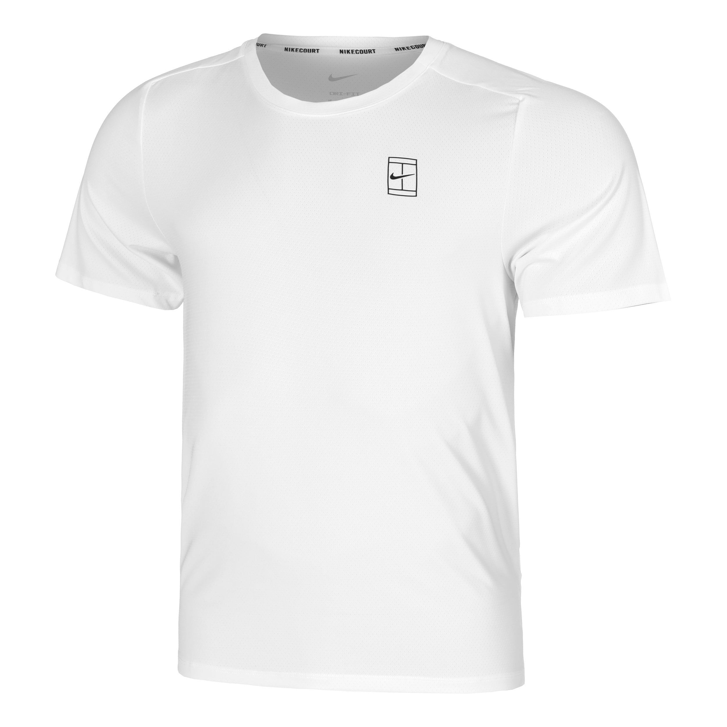 Nike Court Dri-Fit Advantage Maglietta Uomini-Bianco,Nero