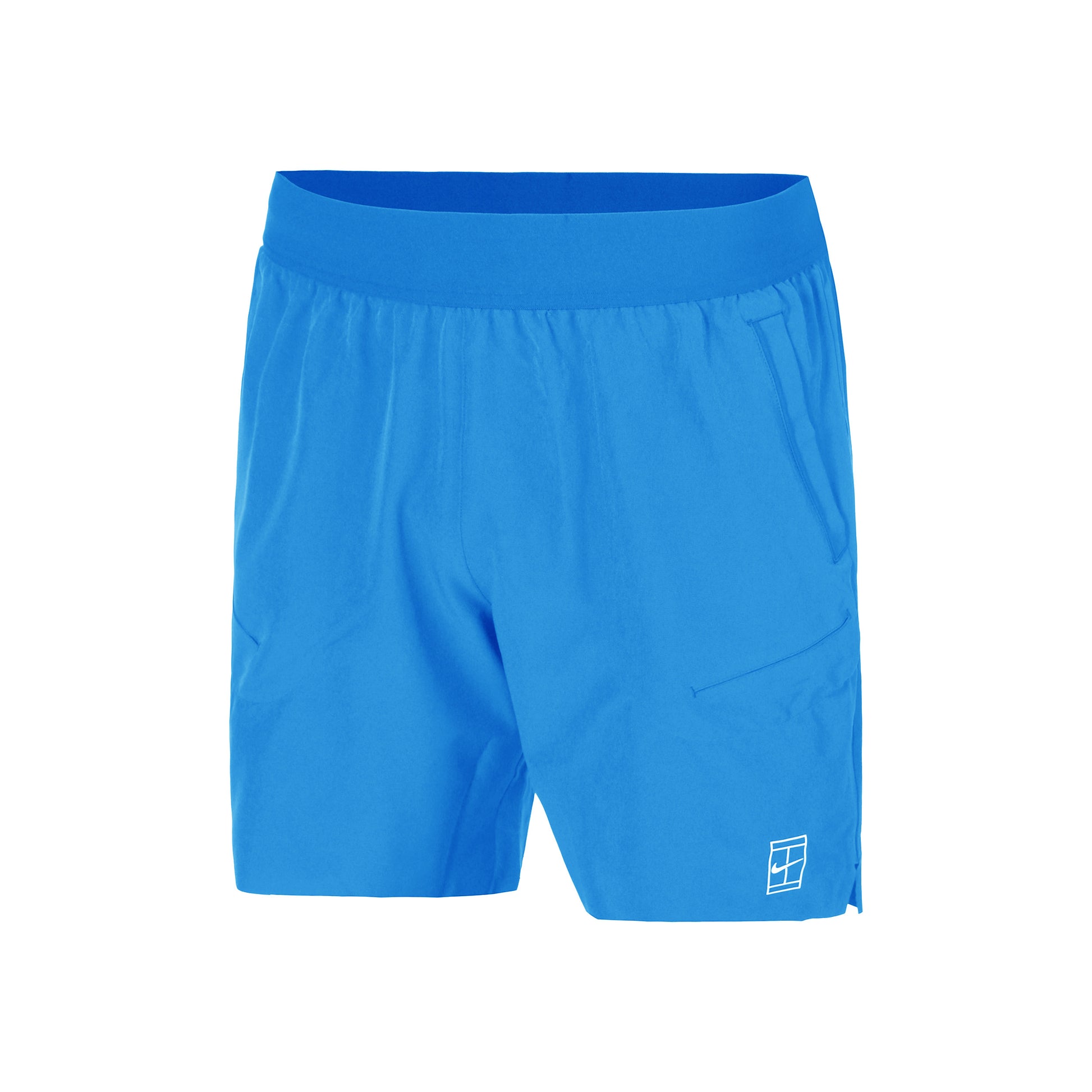 Nike Court Dri-Fit Advantage 6in Pantaloncini Uomini-Blu,Bianco