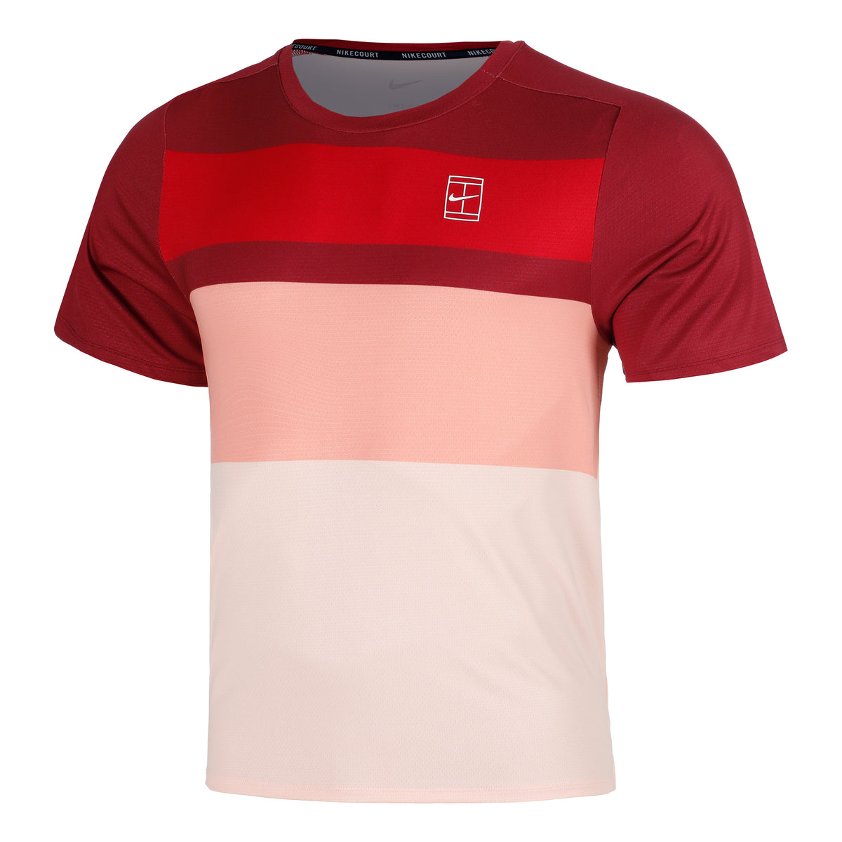 Nike Court Dri-Fit Advantage Maglietta Uomini-Rosso,Corallo