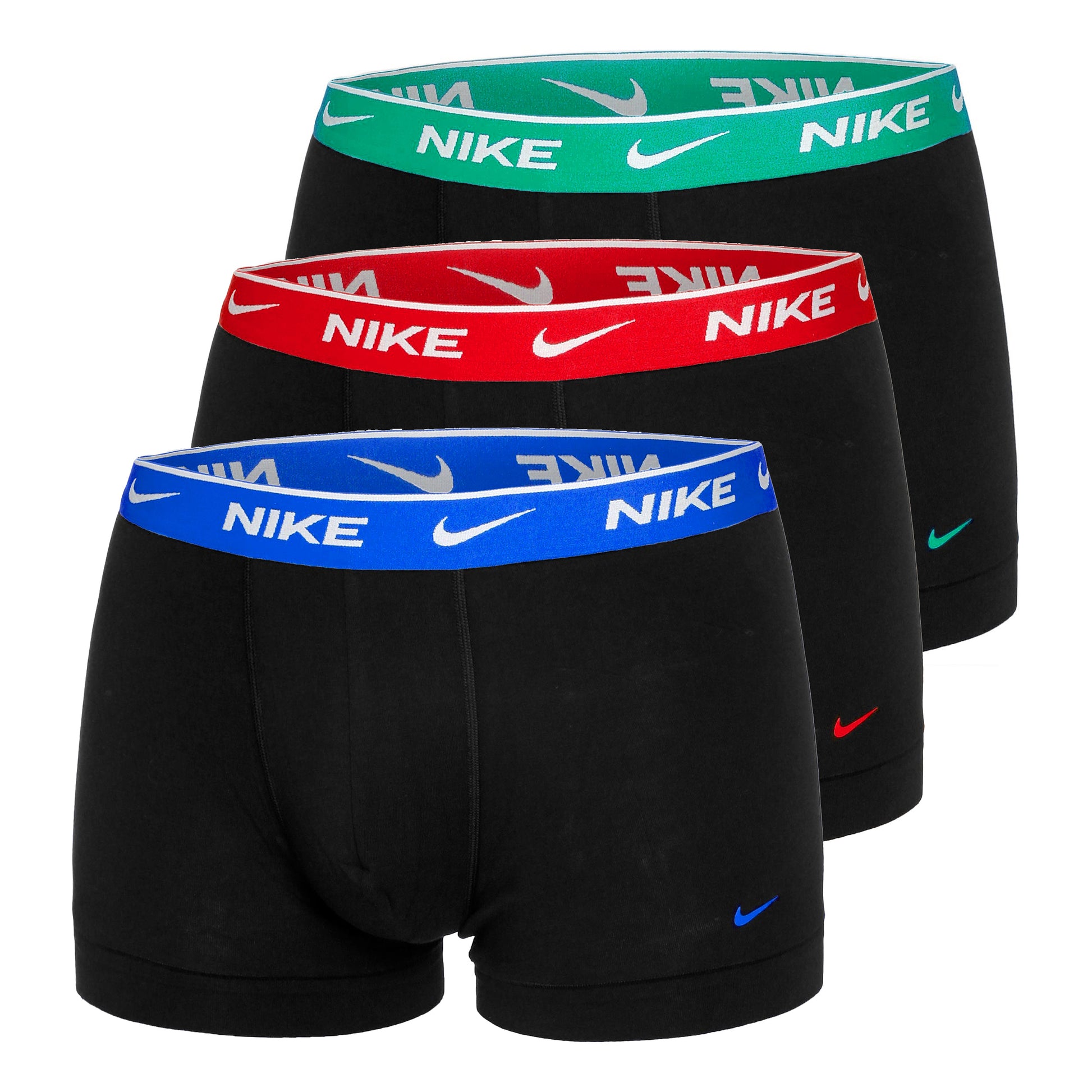 Nike Everyday Cotton Stretch Boxer Confezione Da 3 Uomini-Blu,Multicolore