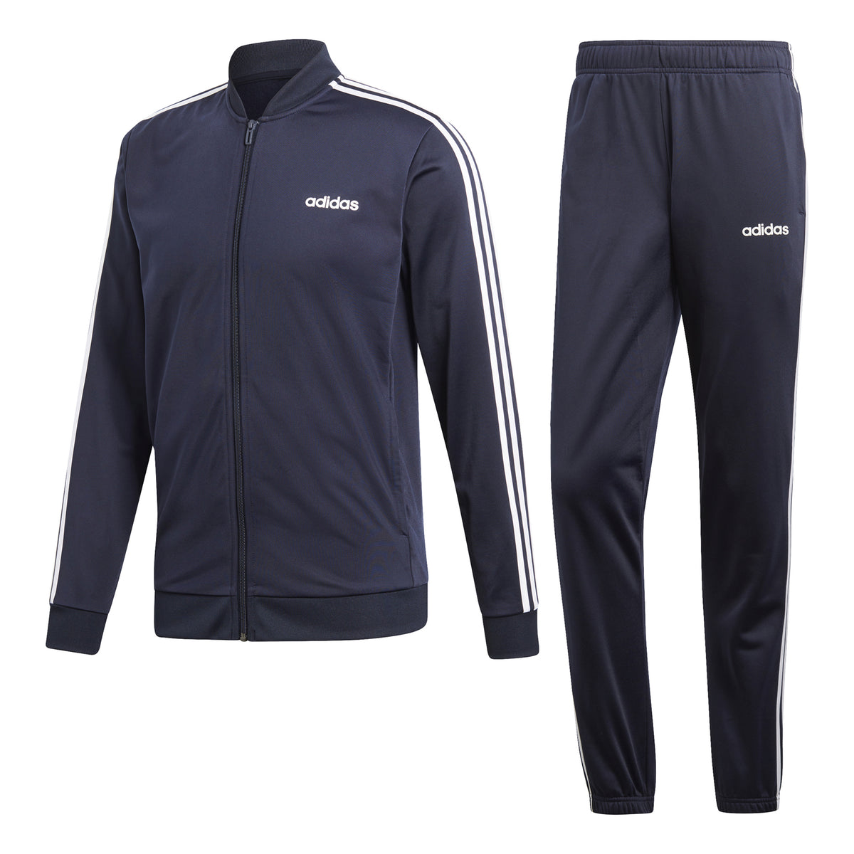 adidas Back to Basic 3 Stripes Tuta da allenamento Uomini - blu scuro, bianco