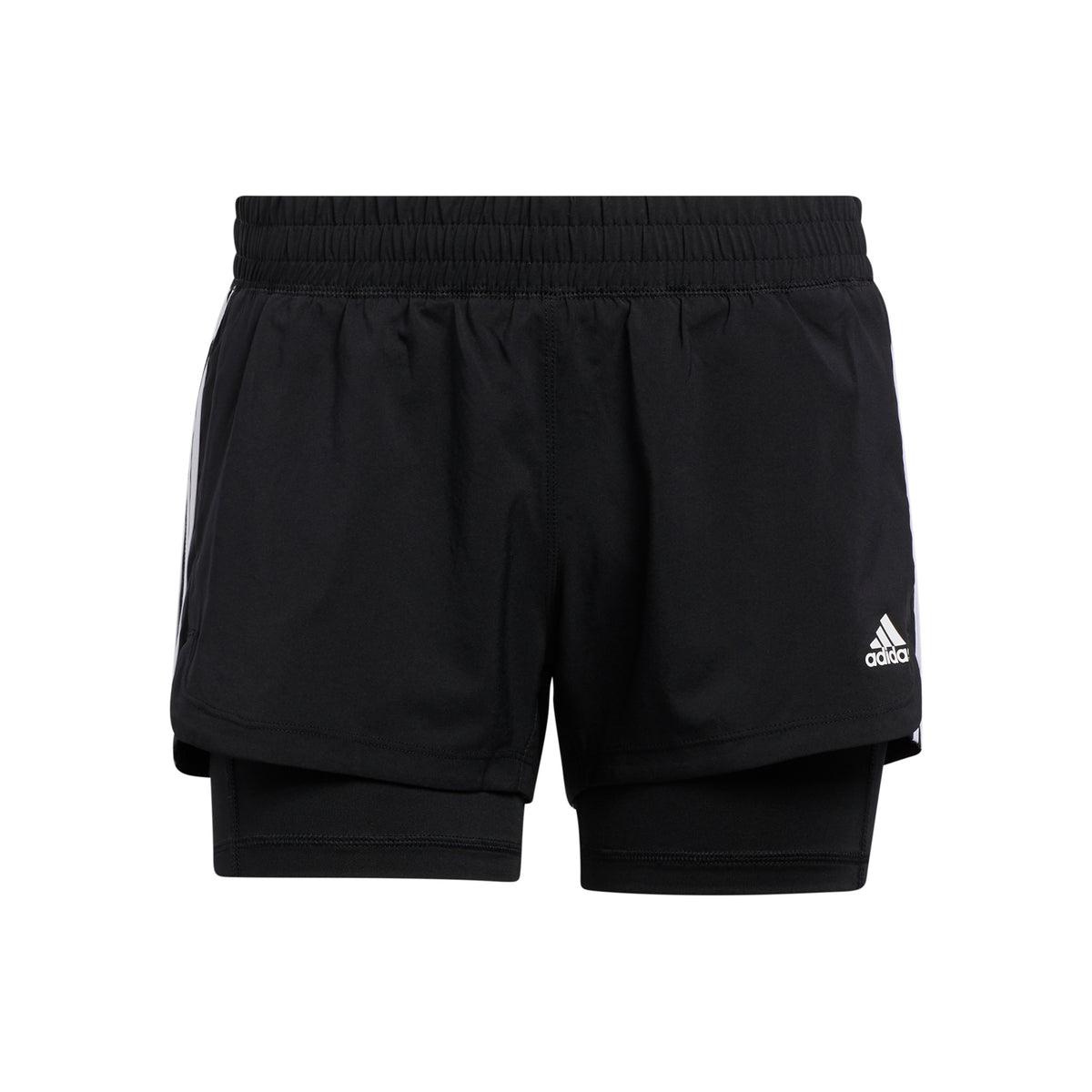 adidas Pacer 3 Stripes 2in1 Pantaloncini Donna - nero, bianco