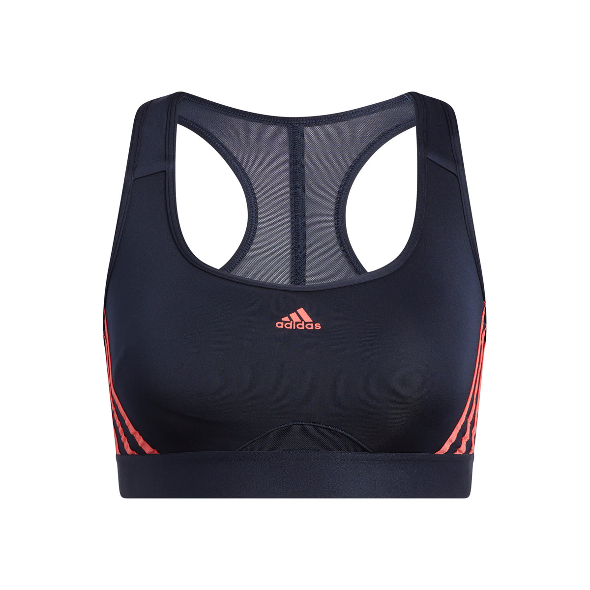 adidas 3Stripes Mid Stripes Brushed Reggiseni sportivi Donna - blu scuro, rosa
