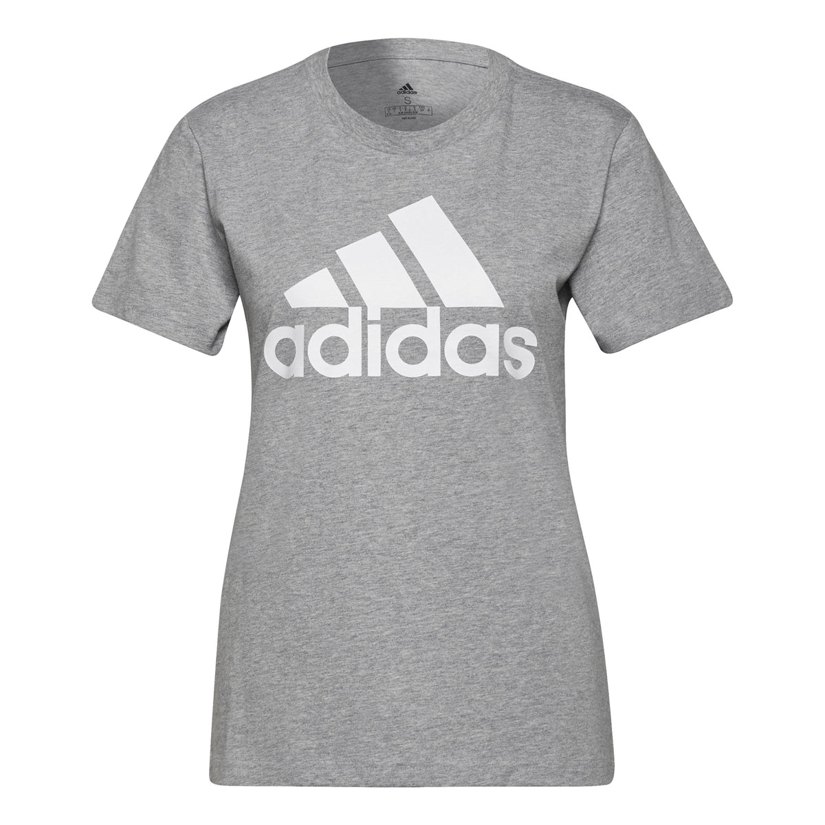 adidas Big Logo Maglietta Donna-Grigio,Bianco