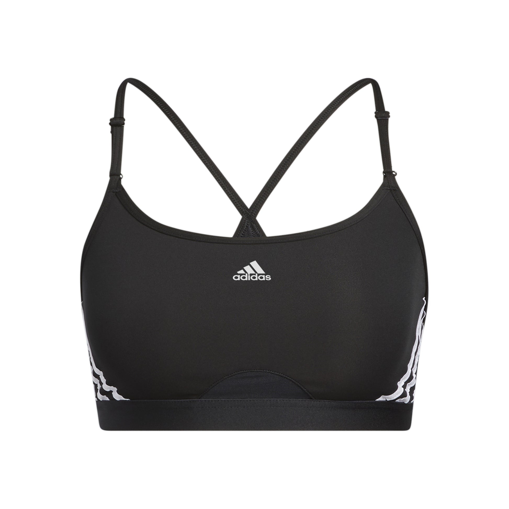 adidas Aeroreact Low-Support 3Stripes Reggiseni sportivi Donna - nero