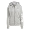 Linear French terry Full Zip Felpa Donna - grigio chiaro, bianco