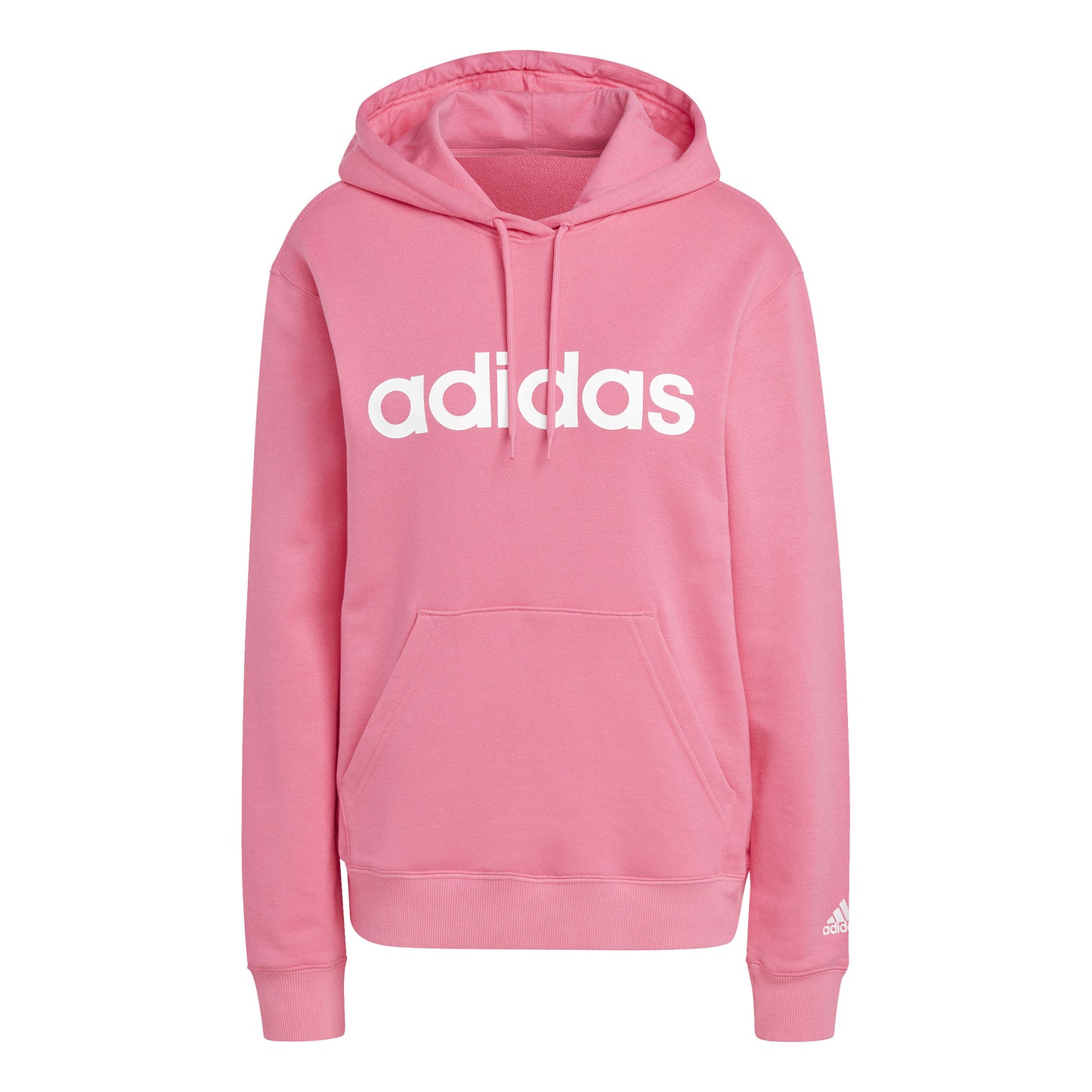 adidas Linear French Terry Felpa con cappuccio Donna - rosa, bianco