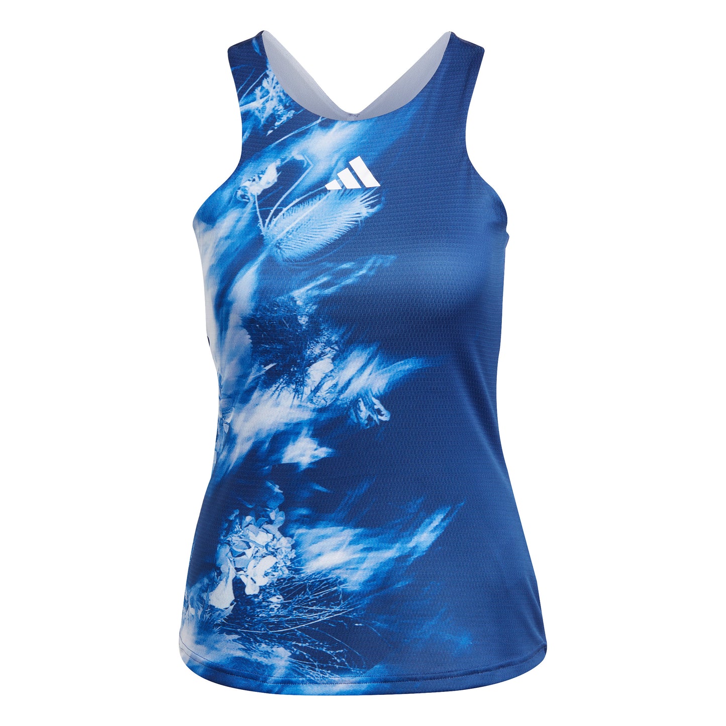 adidas Melbourne Y-Canottiera Donna-Blu Scuro,Bianco