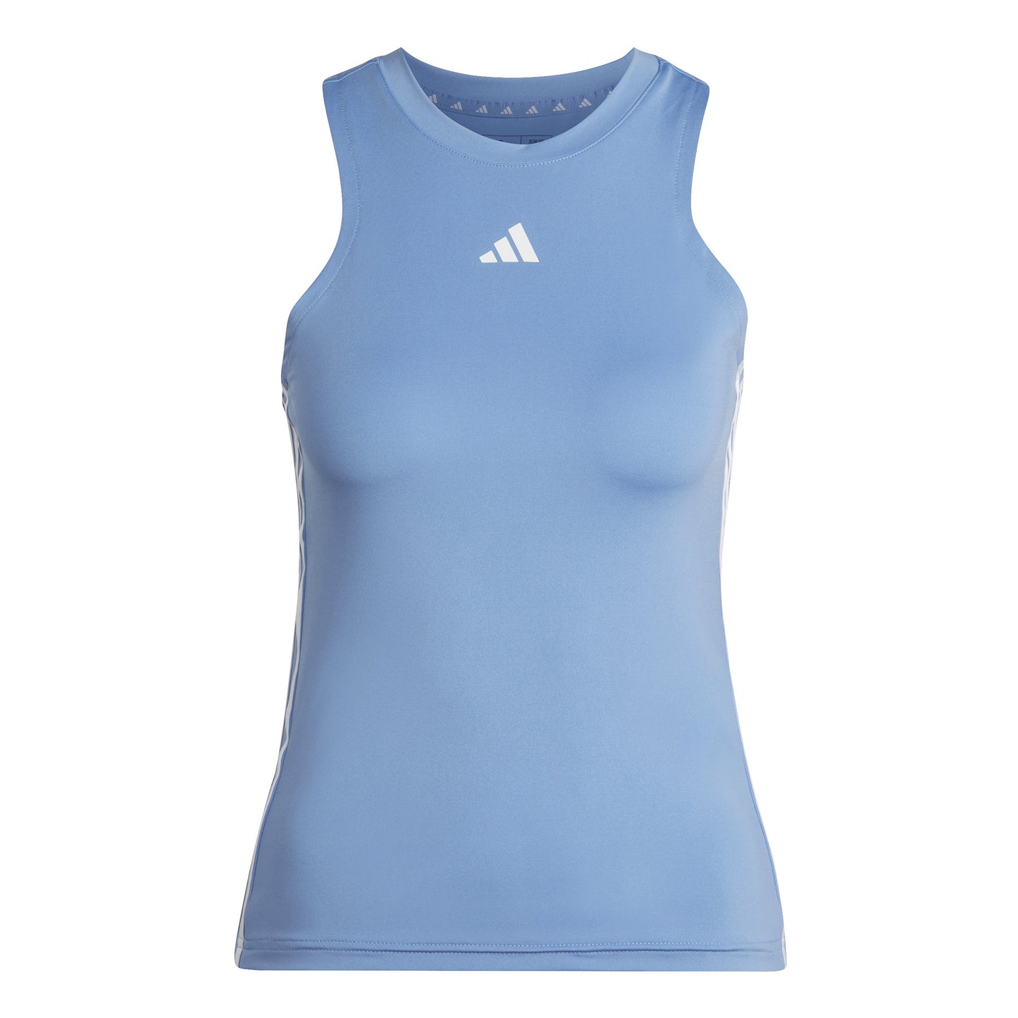 adidas Training  Regular 3-Stripes Canottiera Donna - blu chiaro, bianco