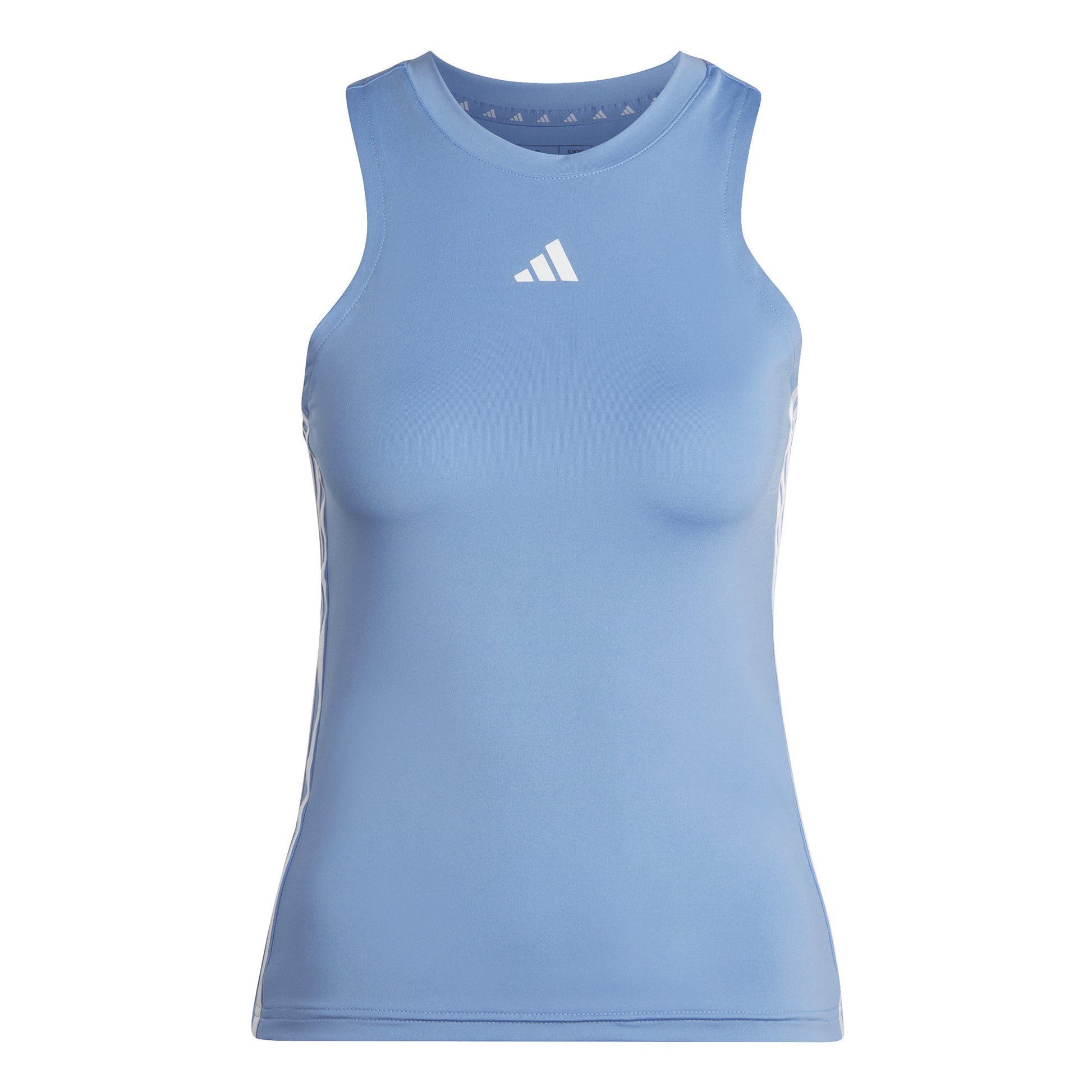 adidas Training  Regular 3-Stripes Canottiera Donna - blu chiaro, bianco