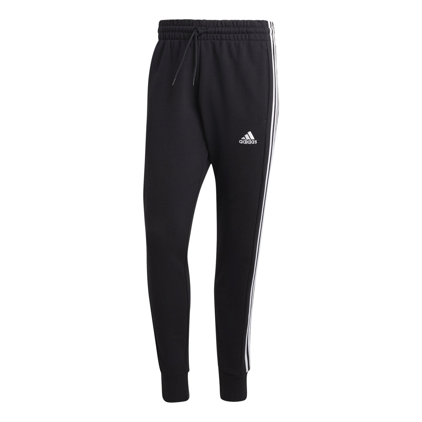 adidas French Terry Tapered Cuff 3-Stripes Pantalone da allenamento Uomini - nero, bianco