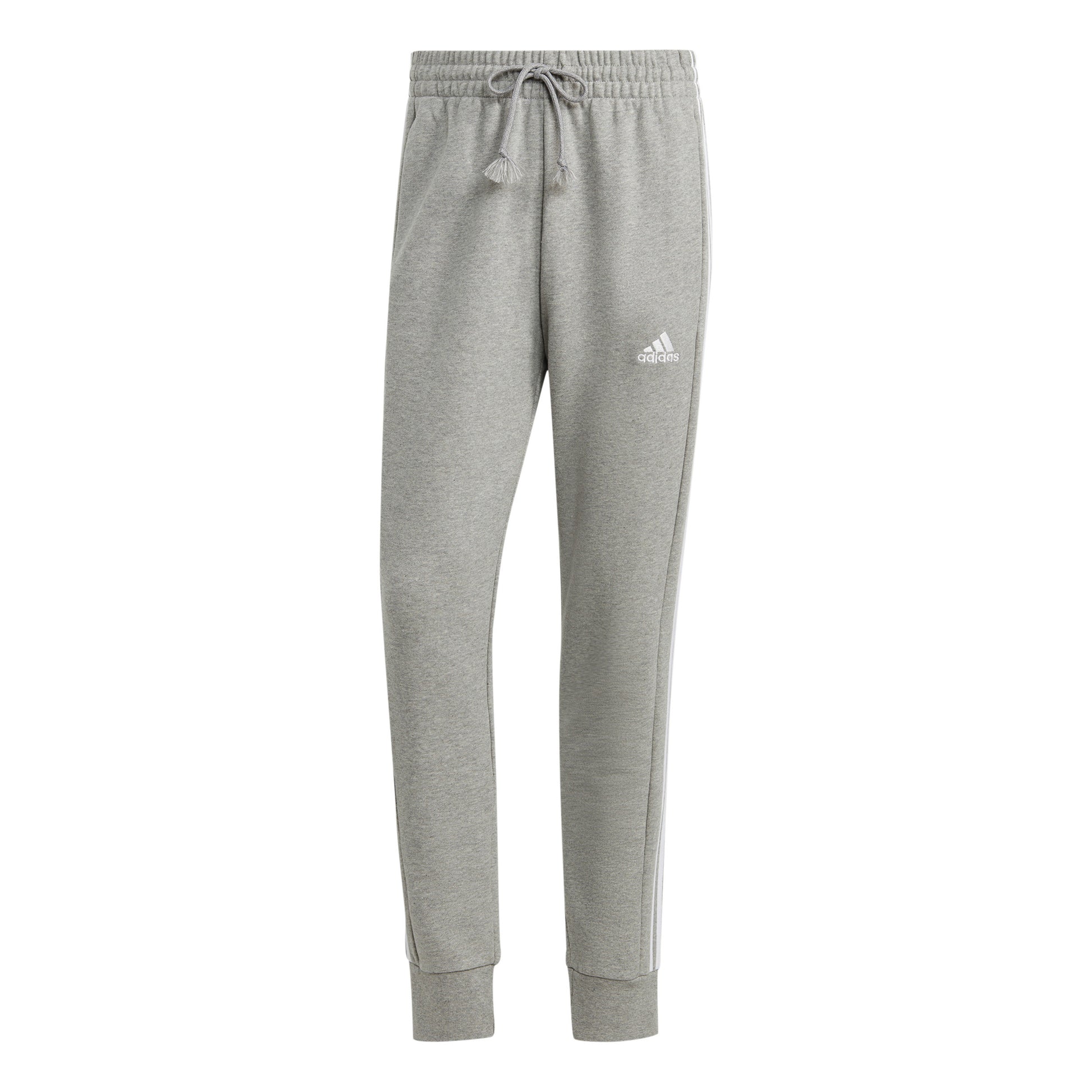 adidas French Terry Tapered Cuff 3-Stripes Pantalone da allenamento Uomini - grigio chiaro, bianco