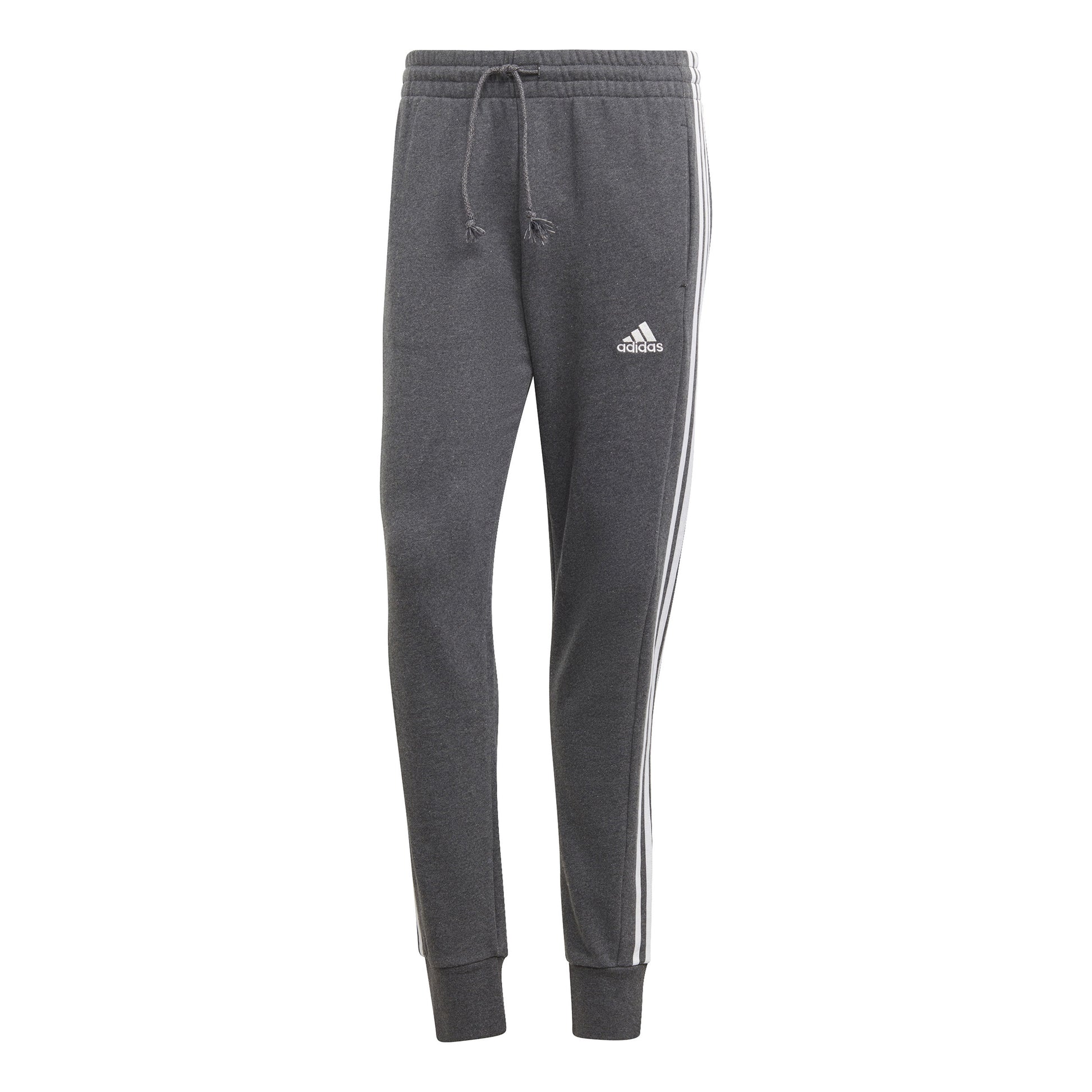 adidas French Terry Tapered Cuff 3-Stripes Pantalone da allenamento Uomini - grigio, bianco