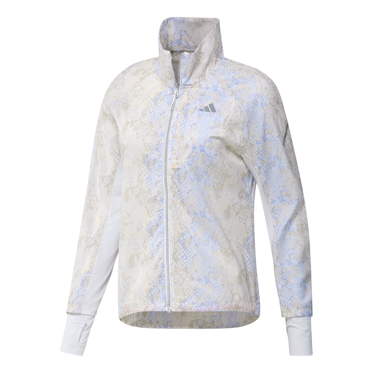 adidas Fast All Over Print Giacca da corsa Donna - bianco, grigio
