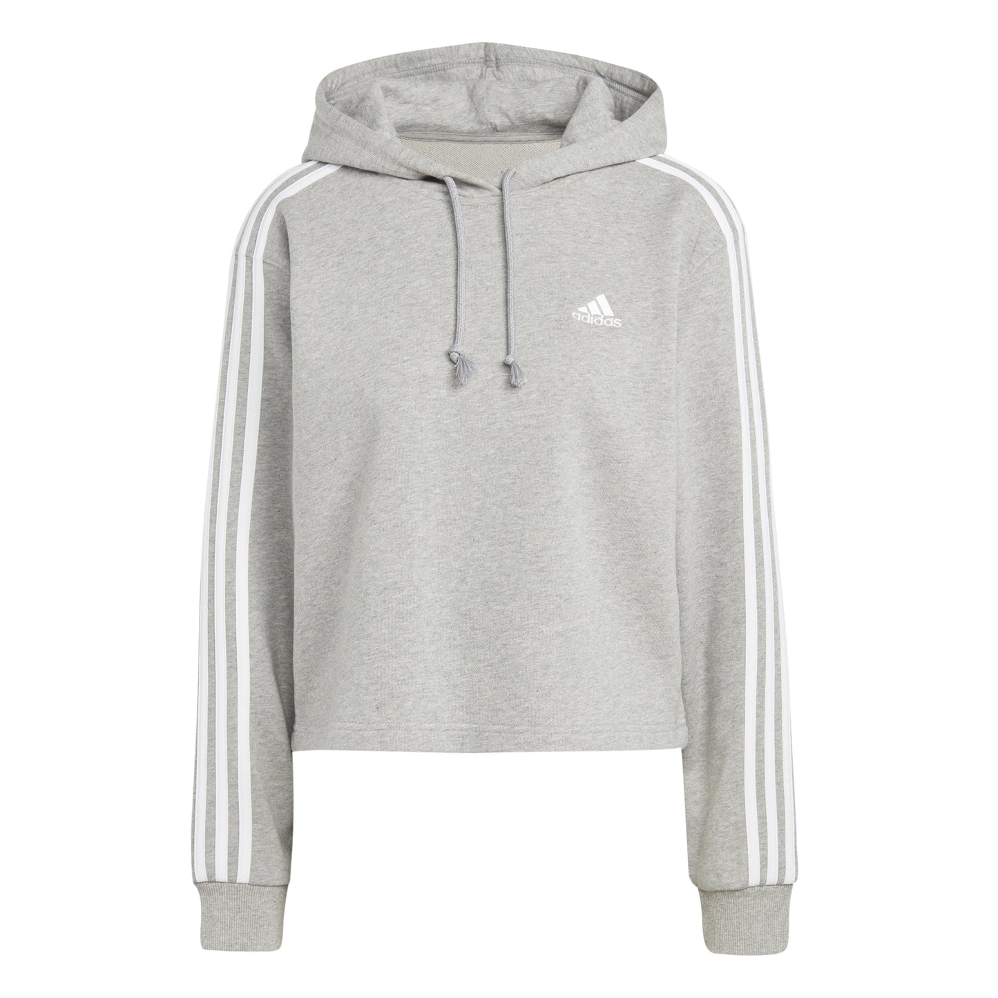 adidas Future Icon 3 Stripes Full-Zip Felpa con cappuccio Donna - grigio chiaro,