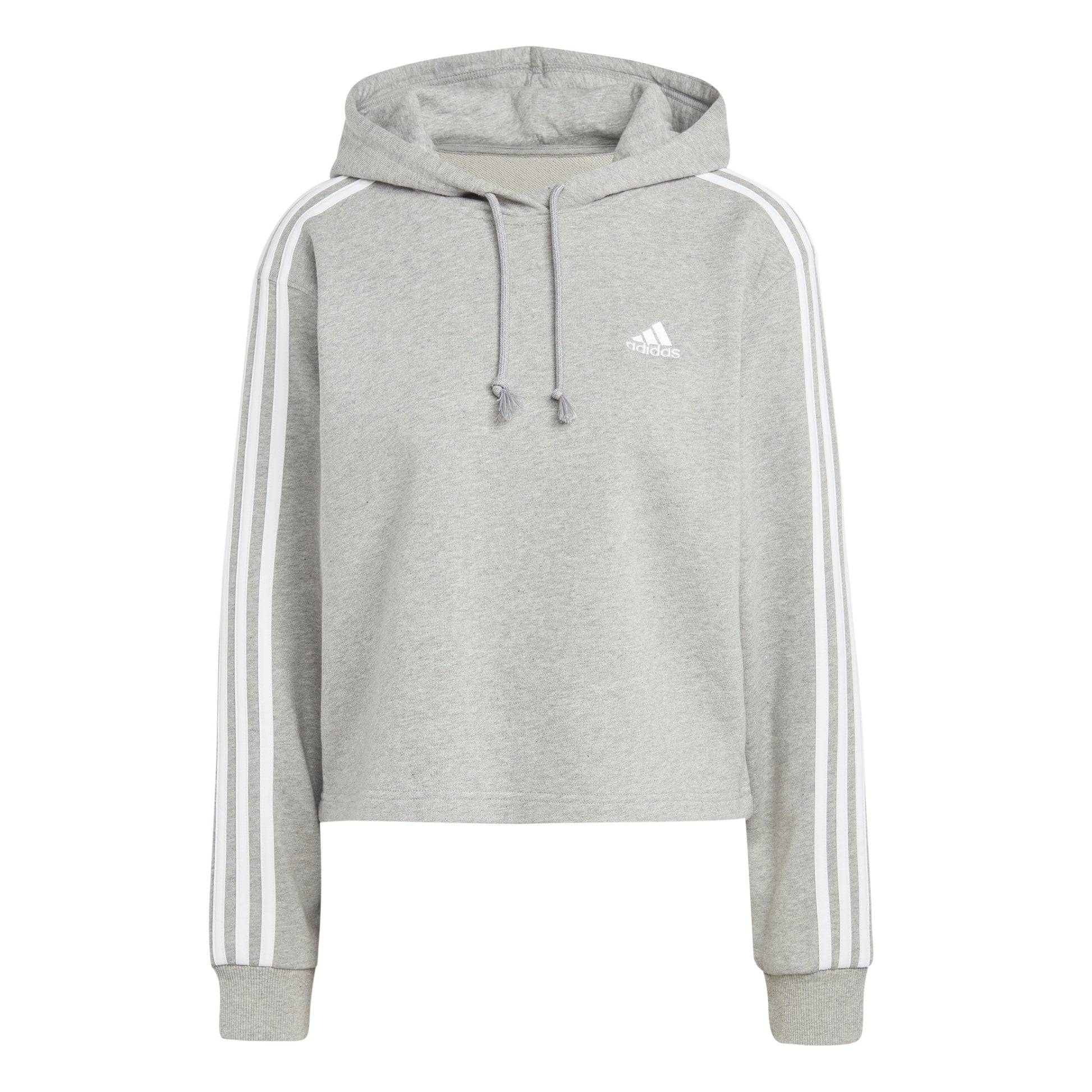 adidas Future Icon 3 Stripes Full-Zip Felpa con cappuccio Donna - grigio chiaro,