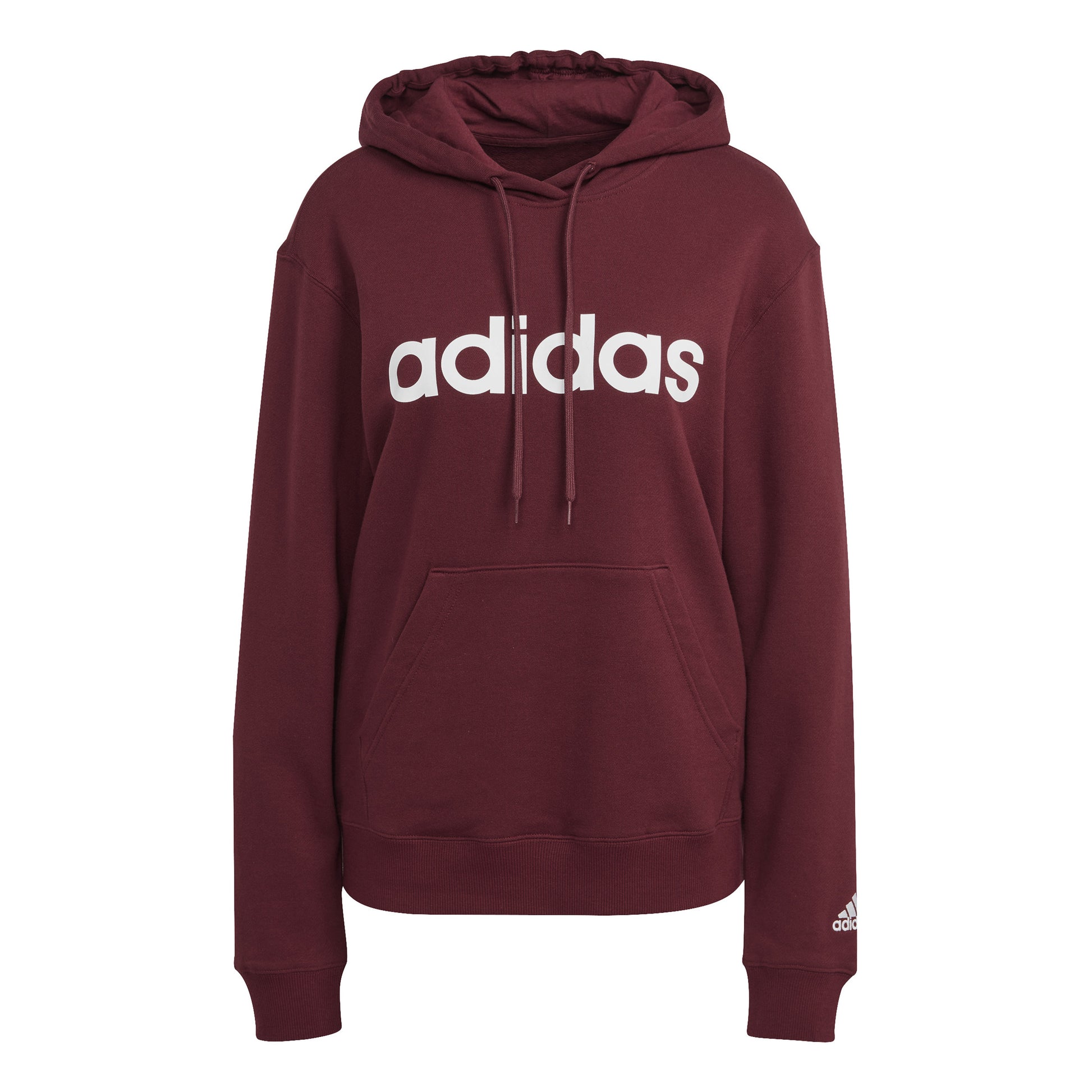 adidas Linear French Terry Felpa con cappuccio Donna - rosso, bianco
