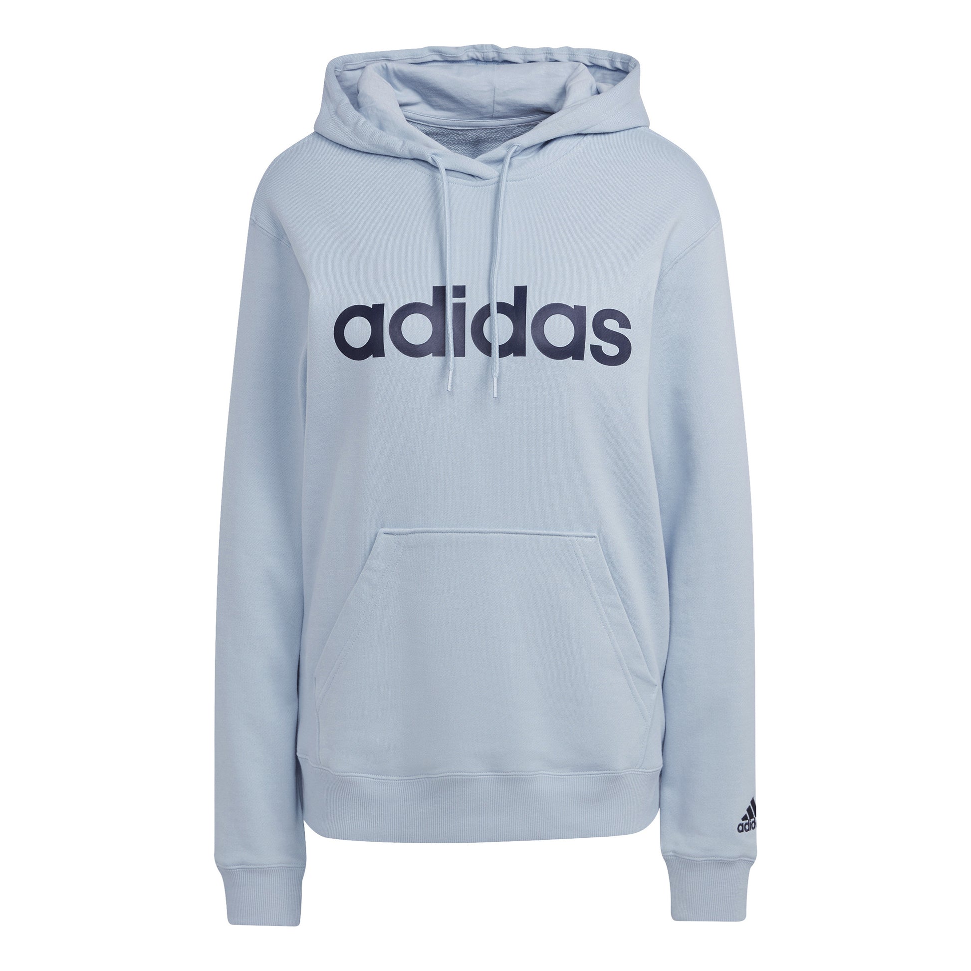 adidas Linear French Terry Felpa con cappuccio Donna - grigio-blu, blu scuro