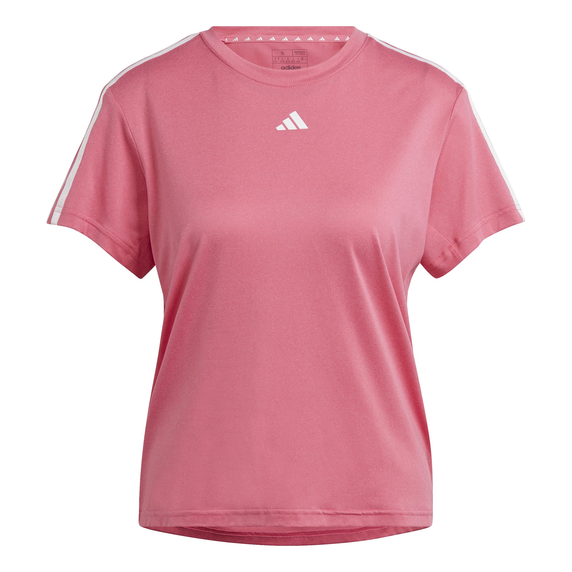 adidas Essentials 3 Stripes Maglietta Donna - rosa, bianco