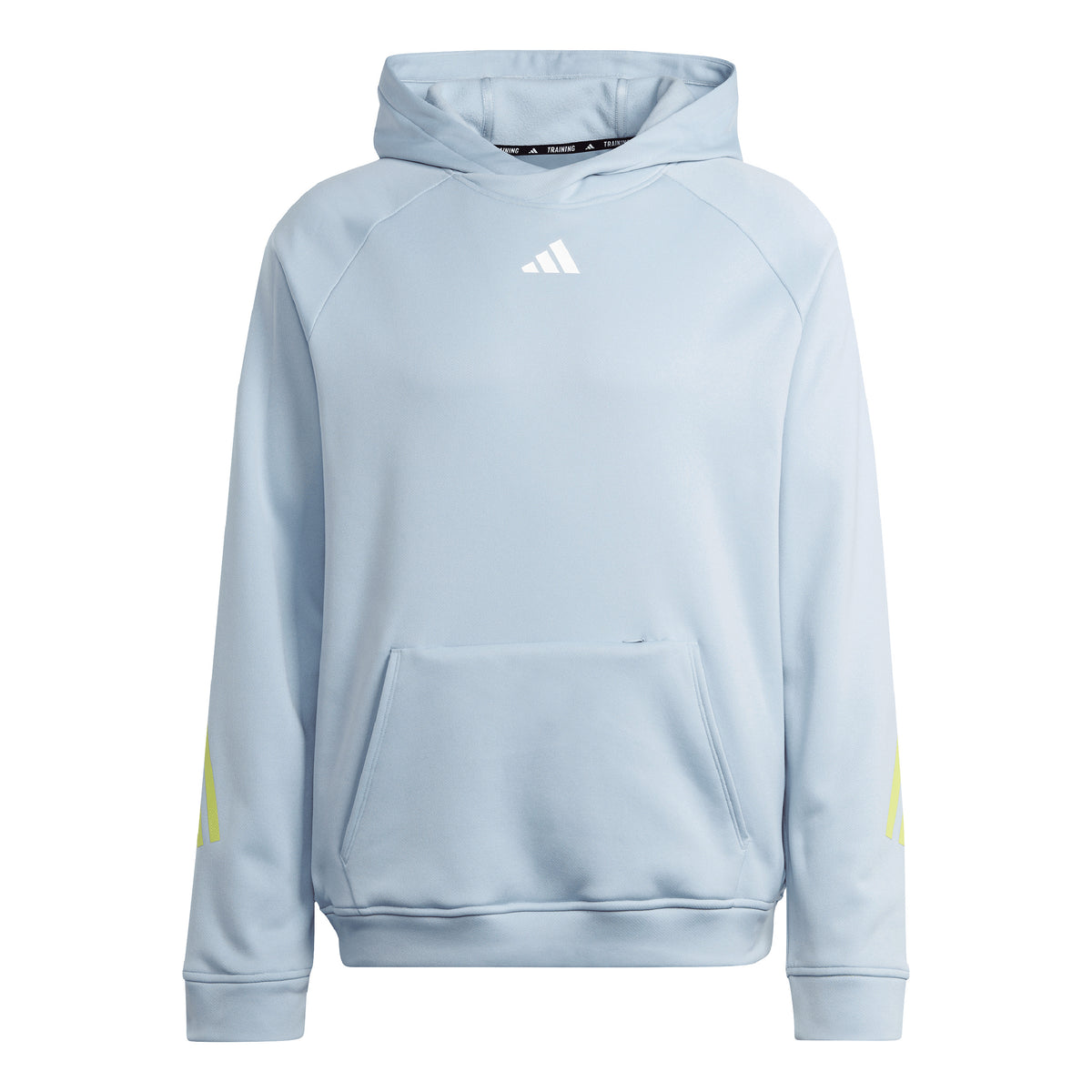 adidas Training Icons 3 Stripes Felpa Uomini - blu chiaro, lime