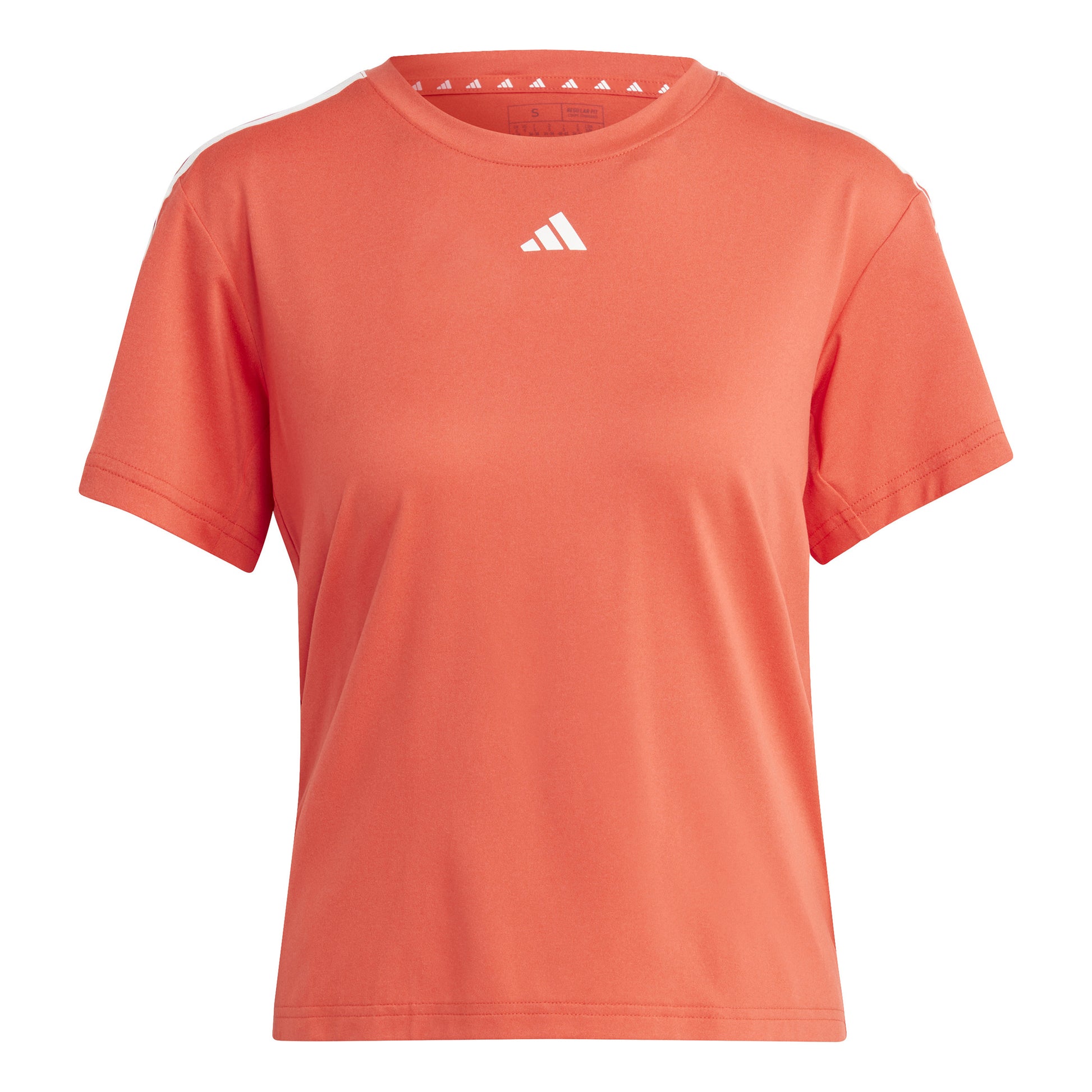 adidas Essentials 3 Stripes Maglietta Donna - rosso, bianco
