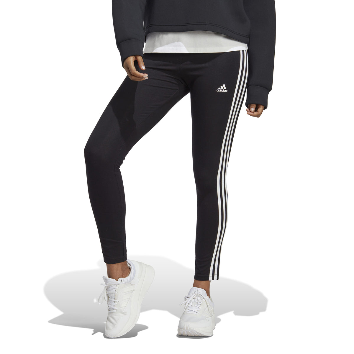 adidas 3Stripes Calzamaglia Donna - nero, bianco